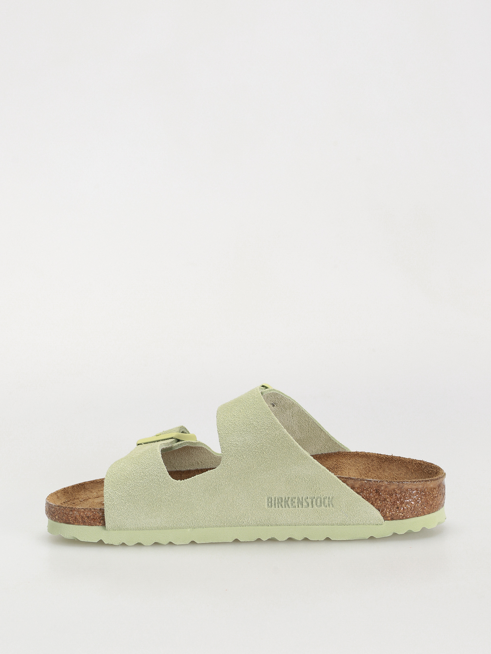 Šľapky Birkenstock Arizona Suede Leather Narrow Wmn (faded lime)