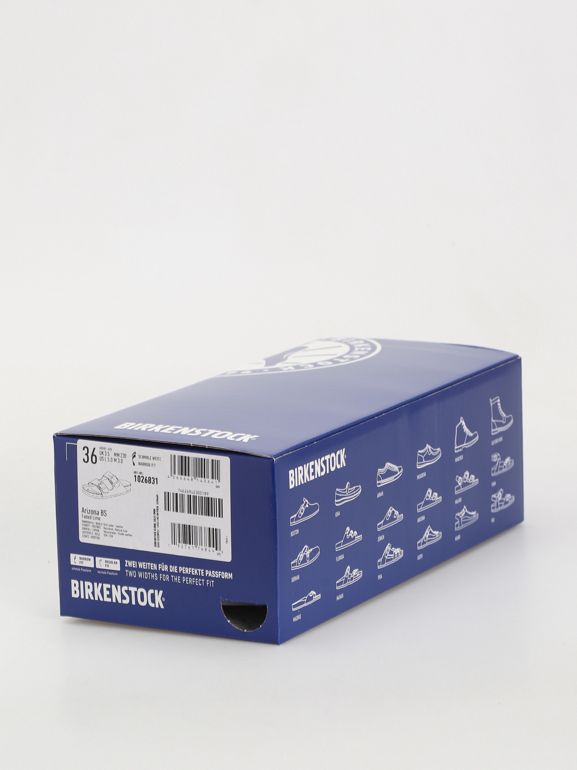 Šľapky Birkenstock Arizona Suede Leather Narrow Wmn (faded lime)