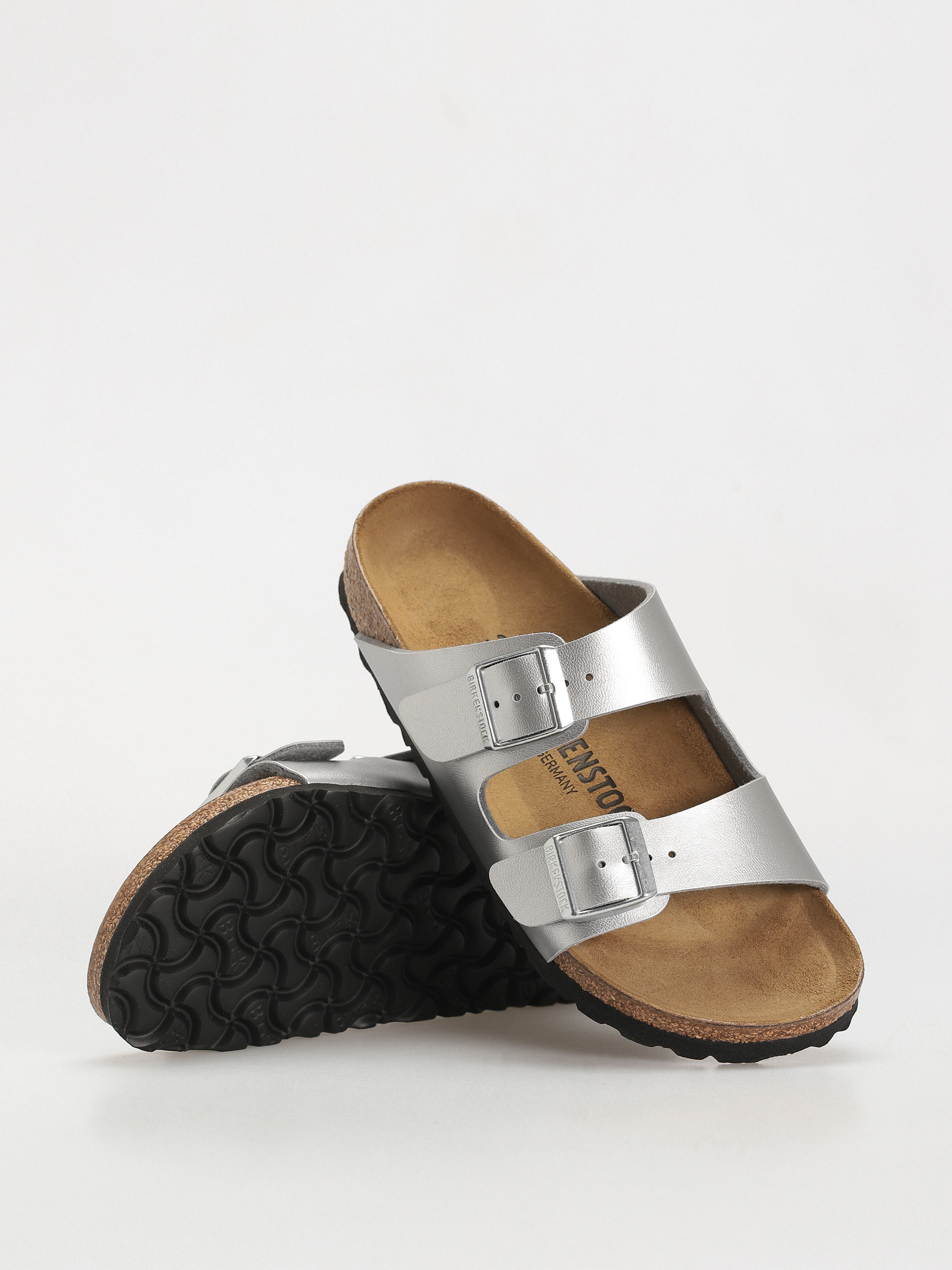 Šľapky Birkenstock Arizona Birko Flor Narrow Wmn (silver)