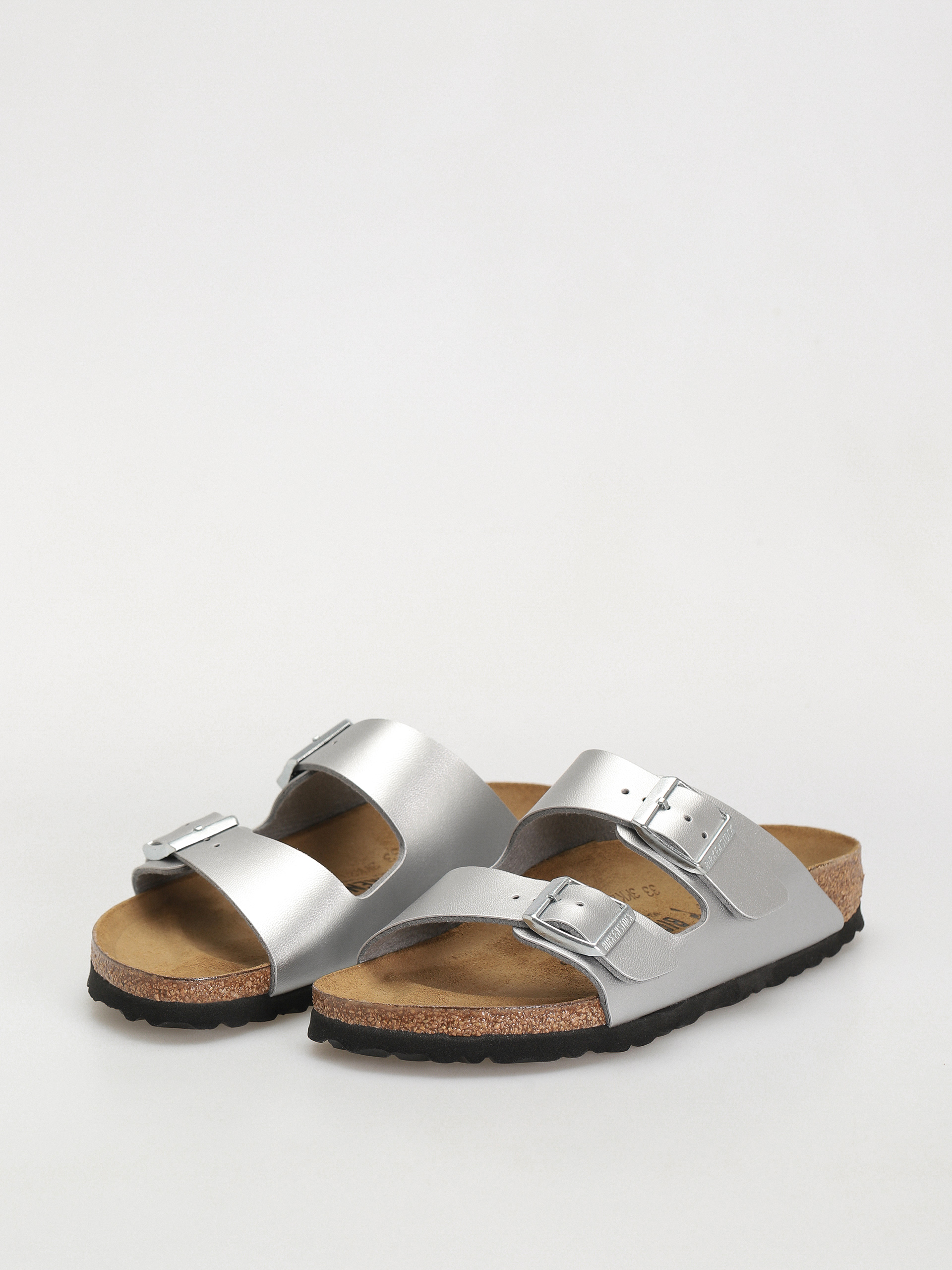 Šľapky Birkenstock Arizona Birko Flor Narrow Wmn (silver)