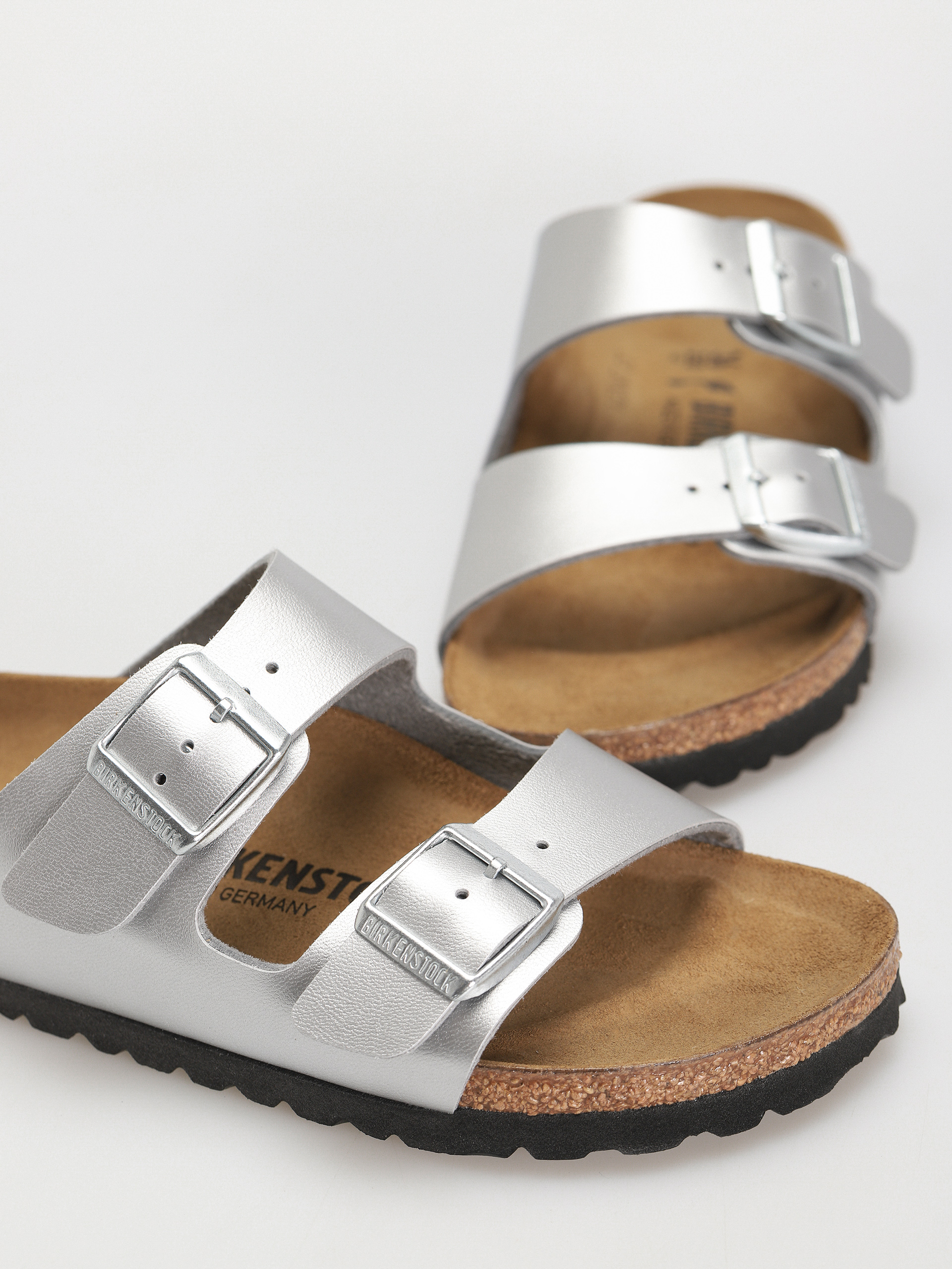 Šľapky Birkenstock Arizona Birko Flor Narrow Wmn (silver)