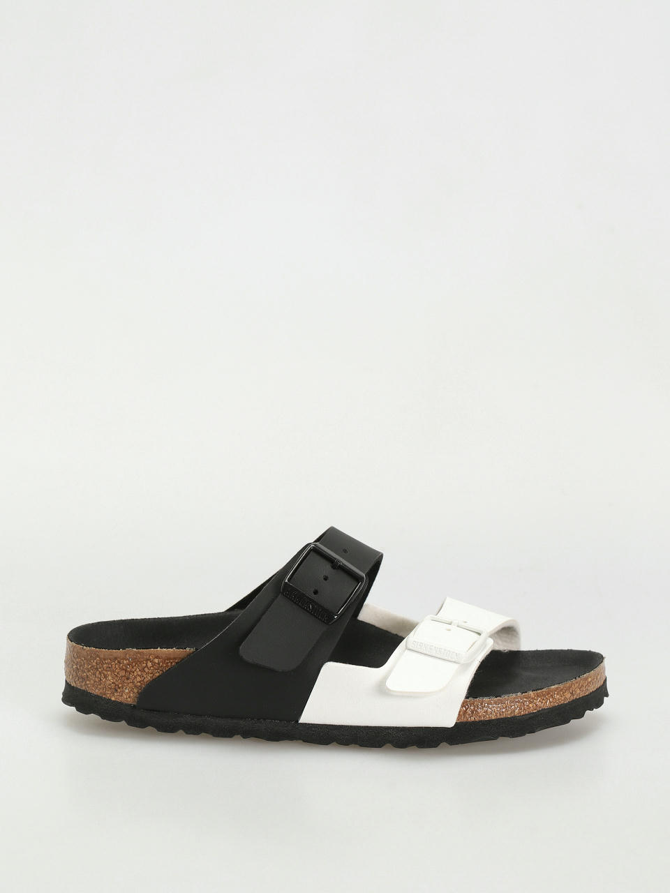 Šľapky Birkenstock Arizona Birko Flor Narrow Wmn (black/white)