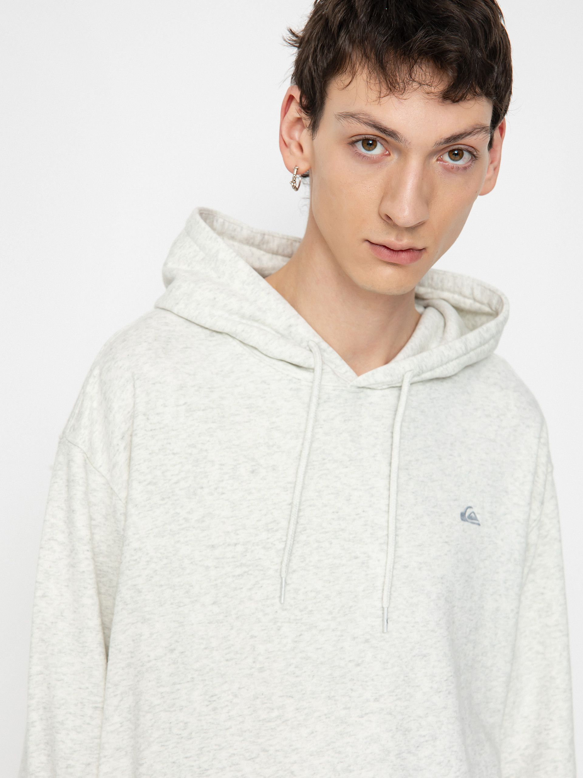 Mikina s kapucňou Quiksilver Salt Water HD (white marble heather)