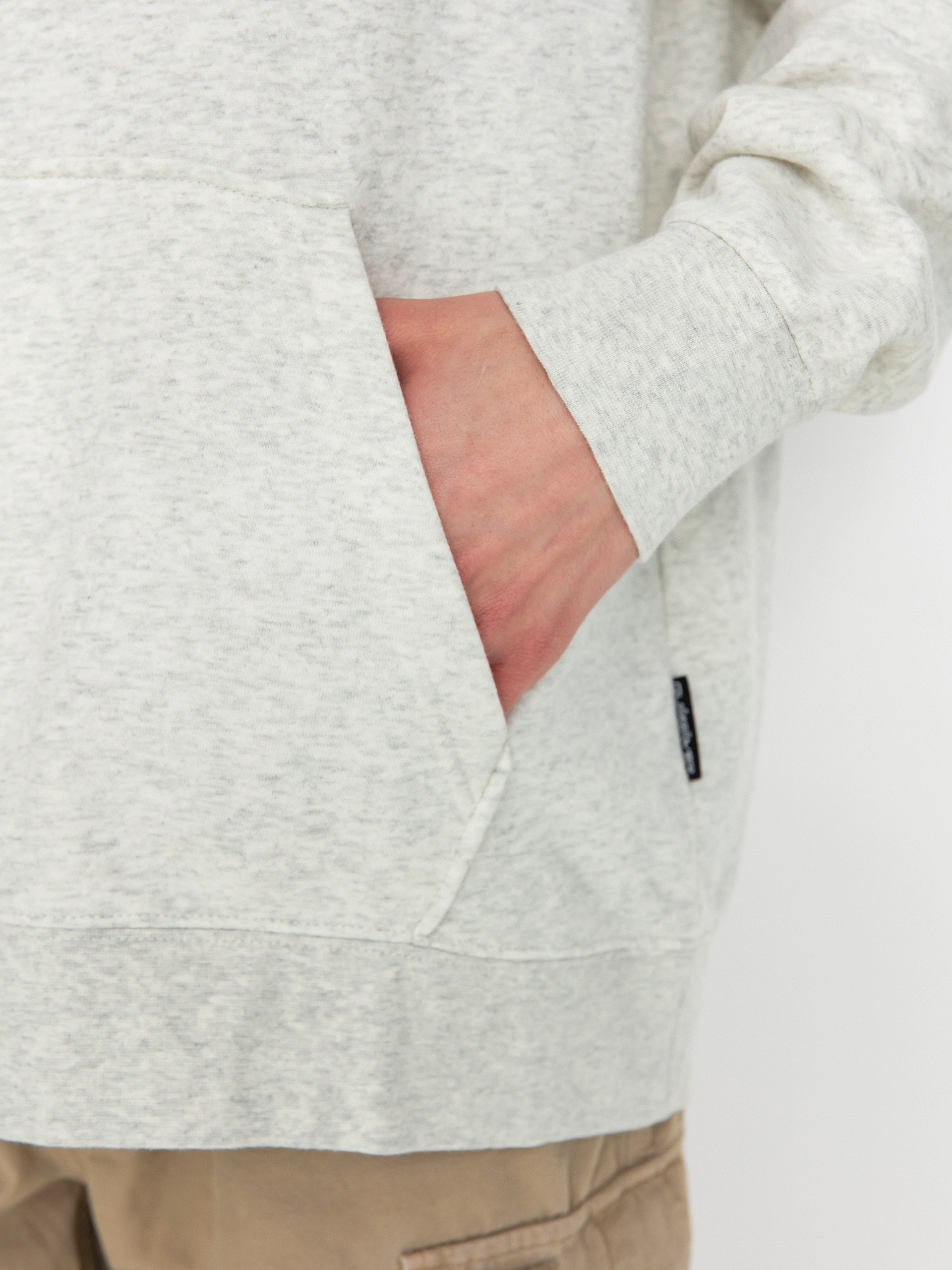 Mikina s kapucňou Quiksilver Salt Water HD (white marble heather)