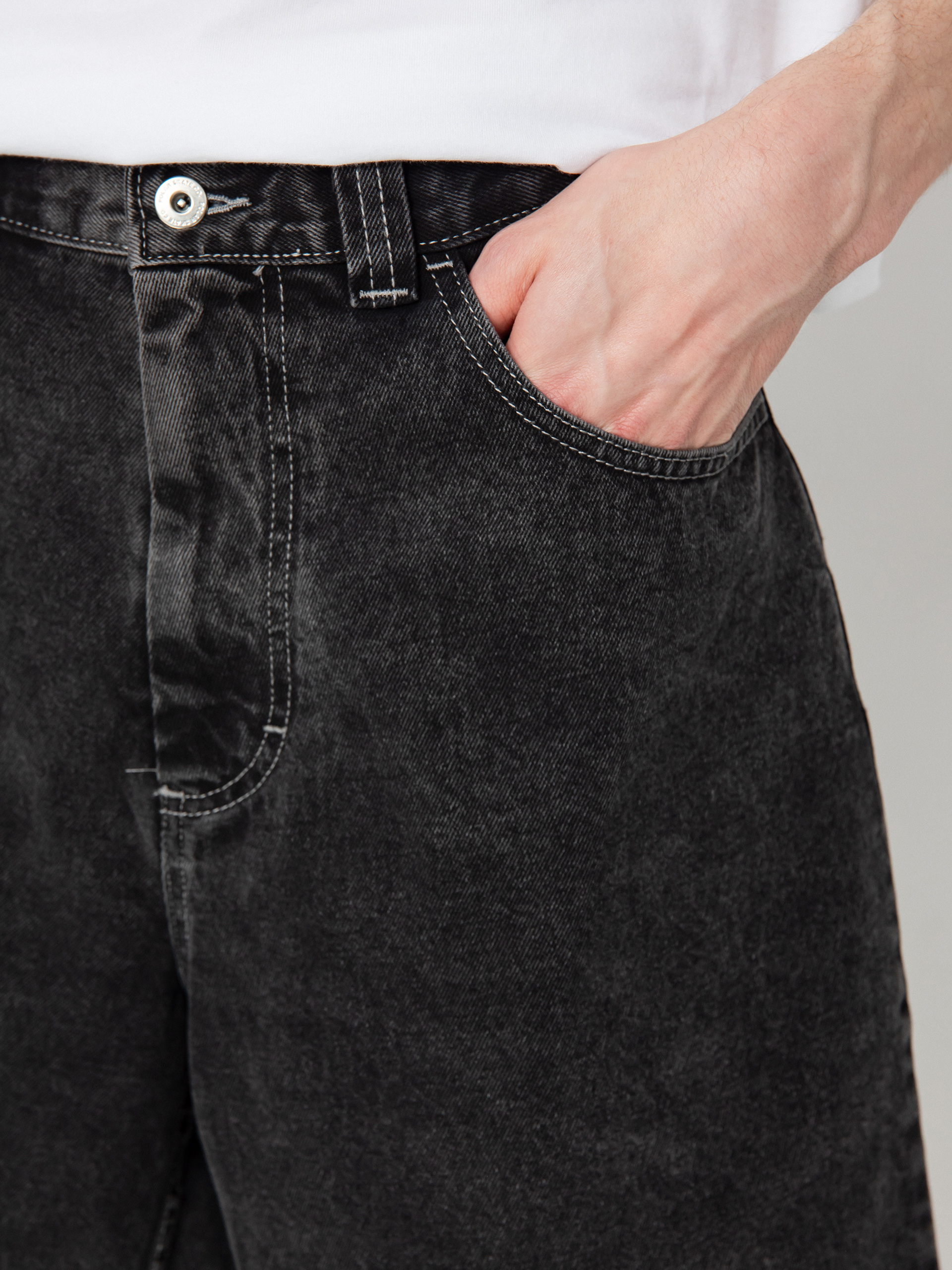 Kraťasy Polar Skate Big Boy (silver black)