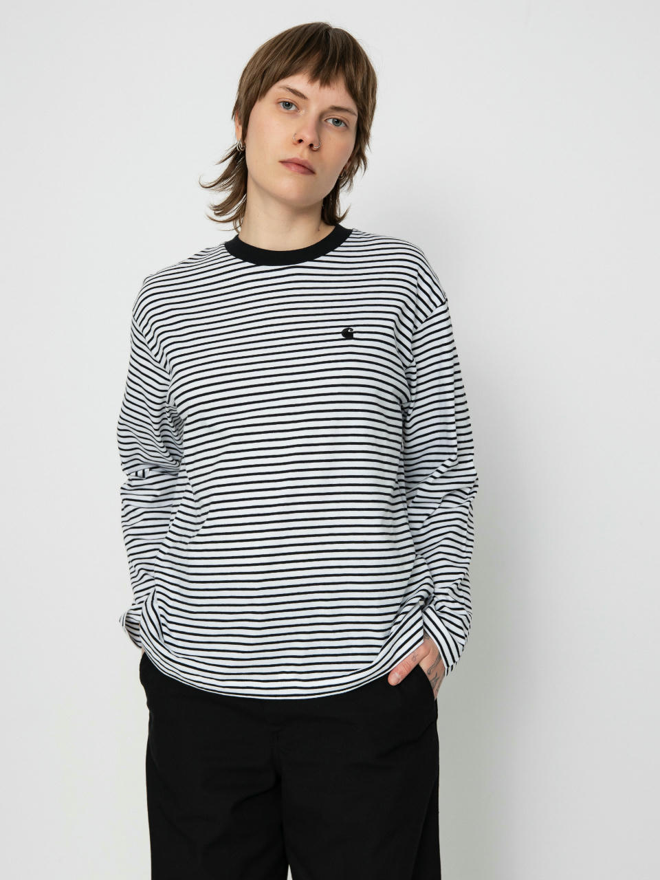 Triko Carhartt WIP Coleen Wmn (coleen stripe/white/black)