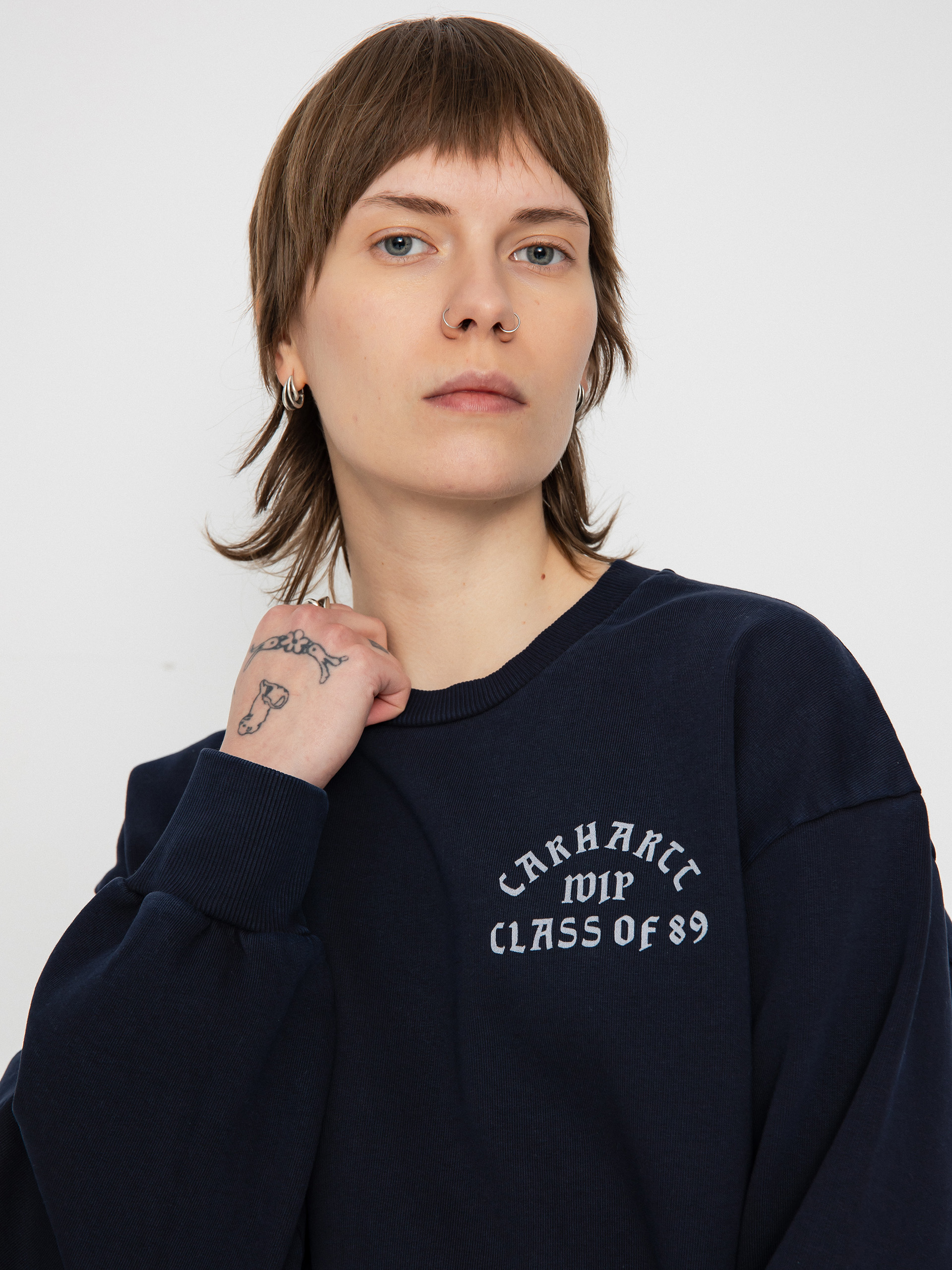 Mikina Carhartt WIP Class of 89 Wmn (dark navy/white)
