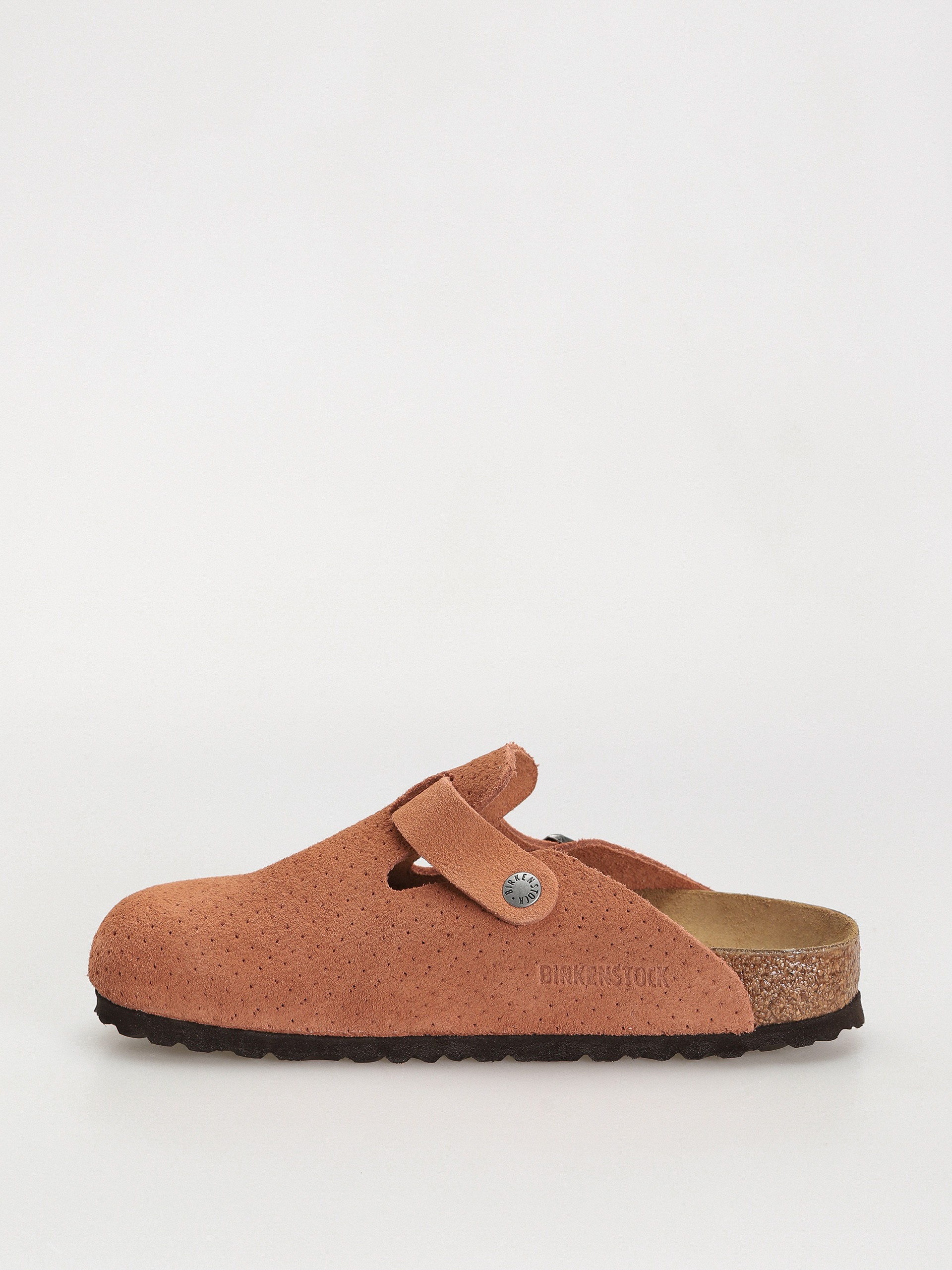Šľapky Birkenstock Boston Suede Embossed Narrow Wmn (emboss dots burnt orange)