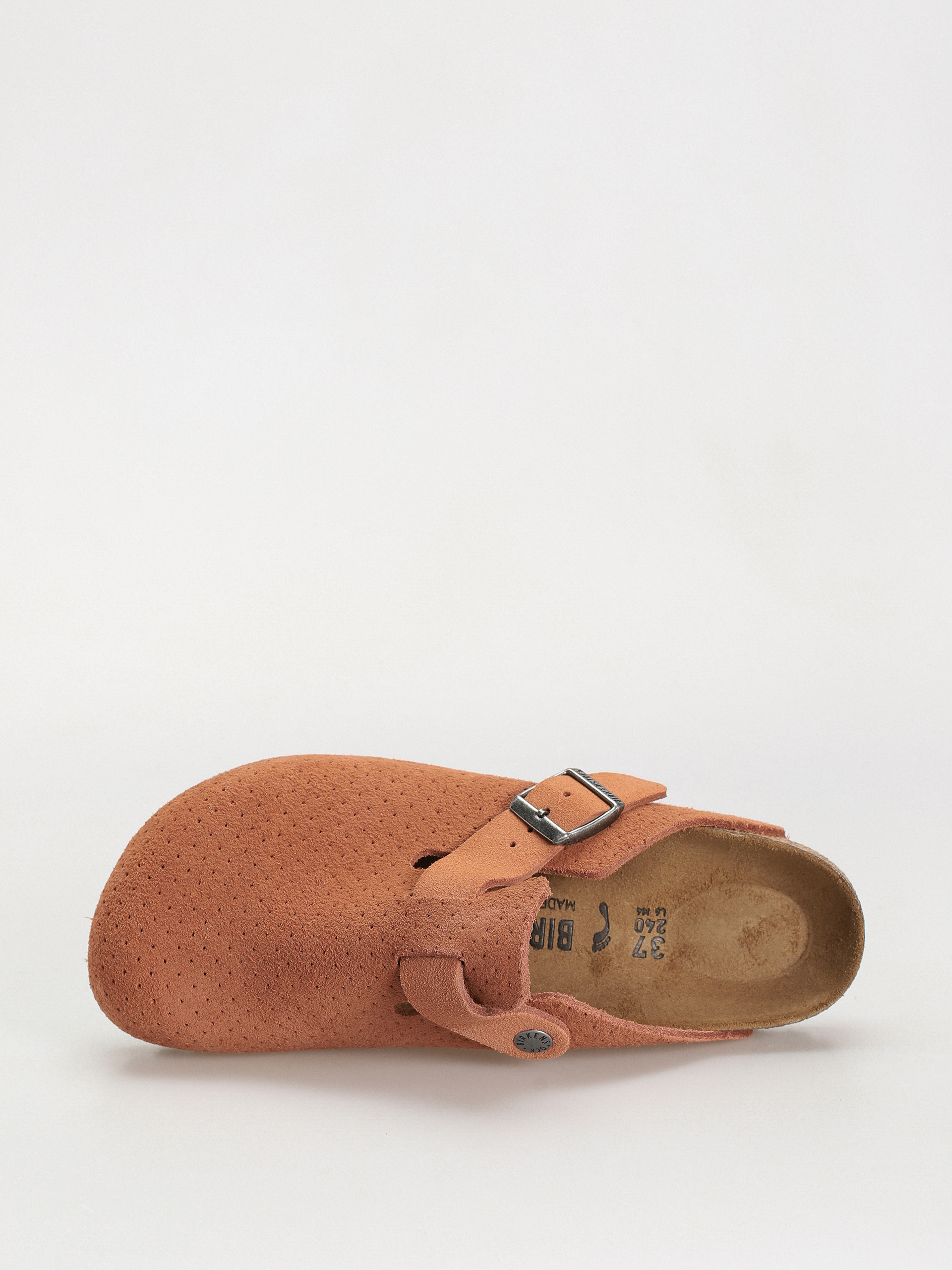 Šľapky Birkenstock Boston Suede Embossed Narrow Wmn (emboss dots burnt orange)
