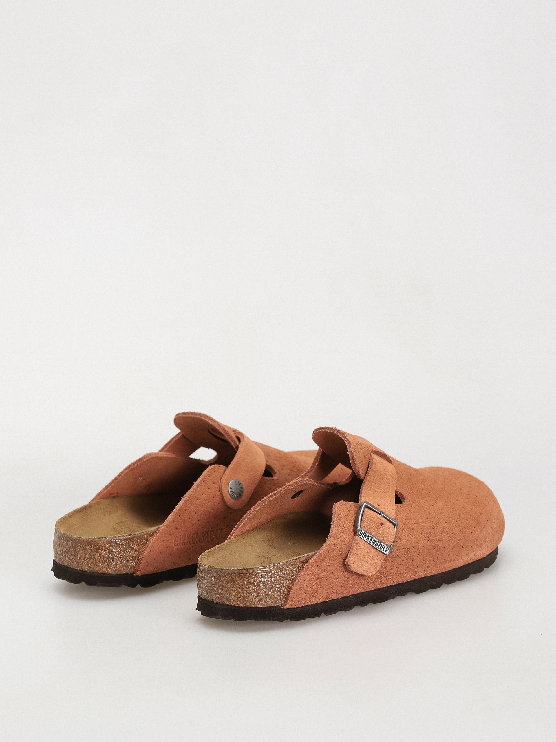 Šľapky Birkenstock Boston Suede Embossed Narrow Wmn (emboss dots burnt orange)