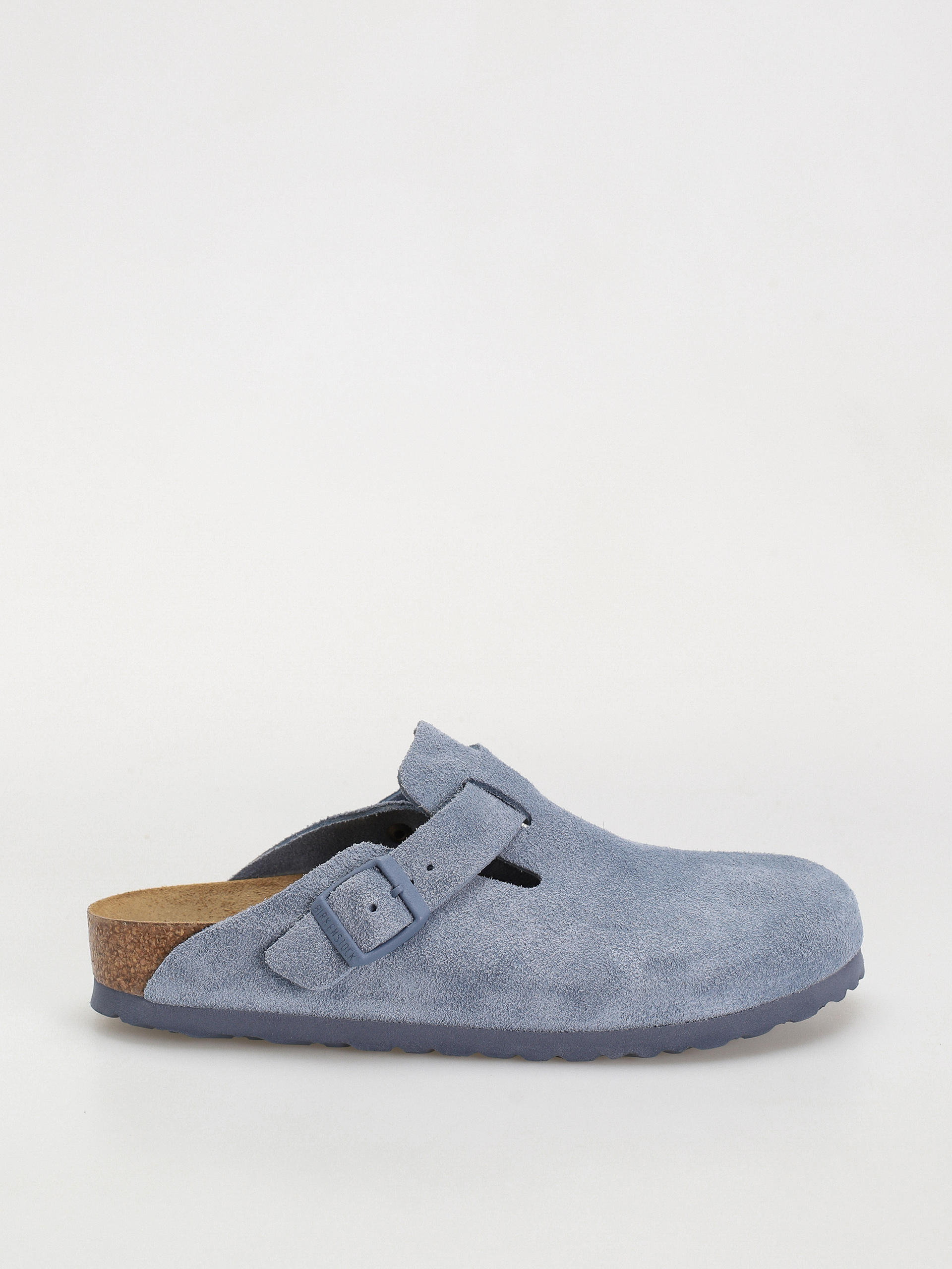 Šľapky Birkenstock Boston Suede Leather Narrow Wmn (elemental blue)