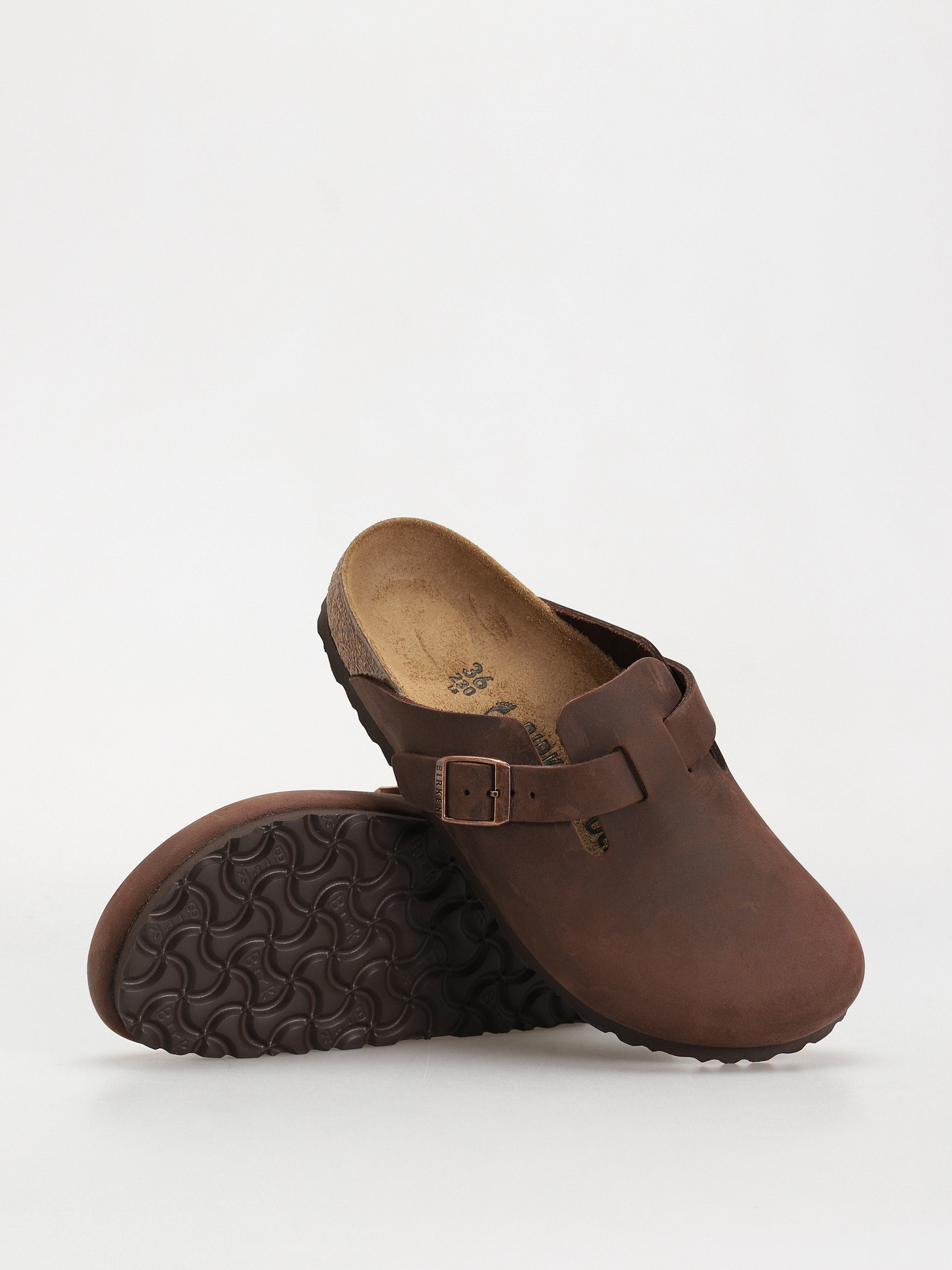 Šľapky Birkenstock Boston Oiled Leather Narrow Wmn (habana)