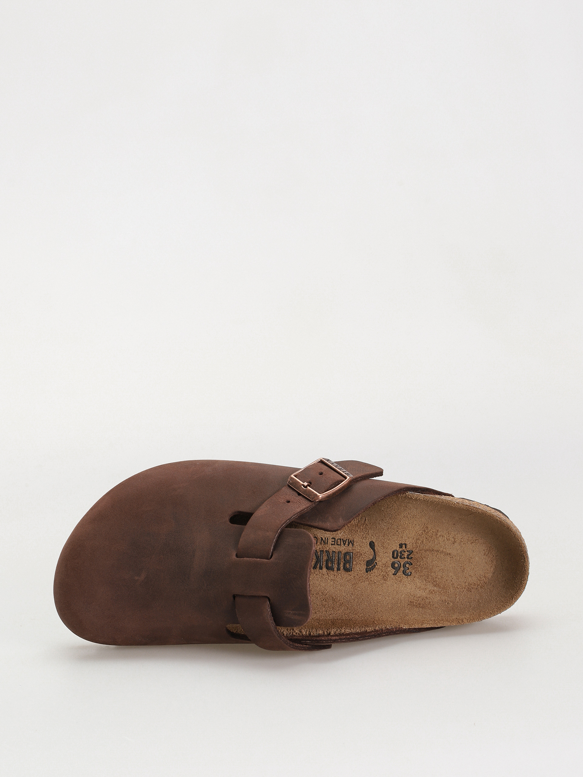 Šľapky Birkenstock Boston Oiled Leather Narrow Wmn (habana)