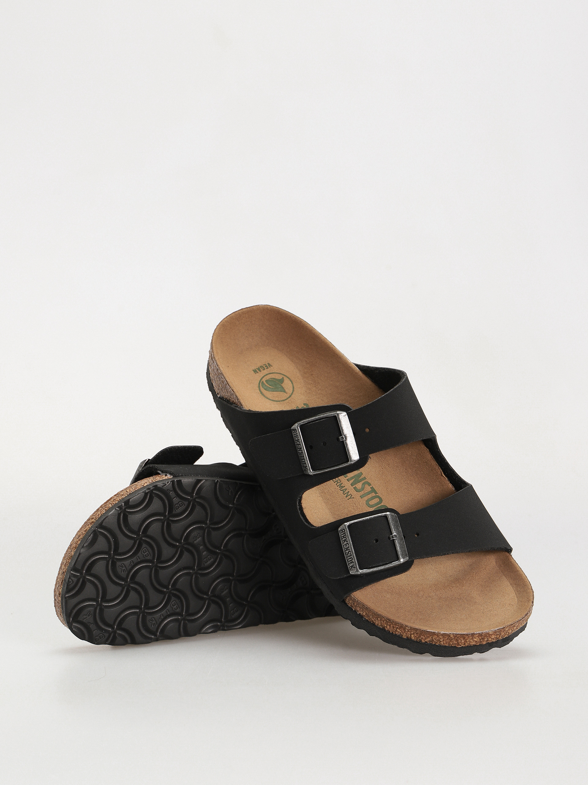 Šľapky Birkenstock Arizona Birko Flor Nubuck Narrow Wmn (black)