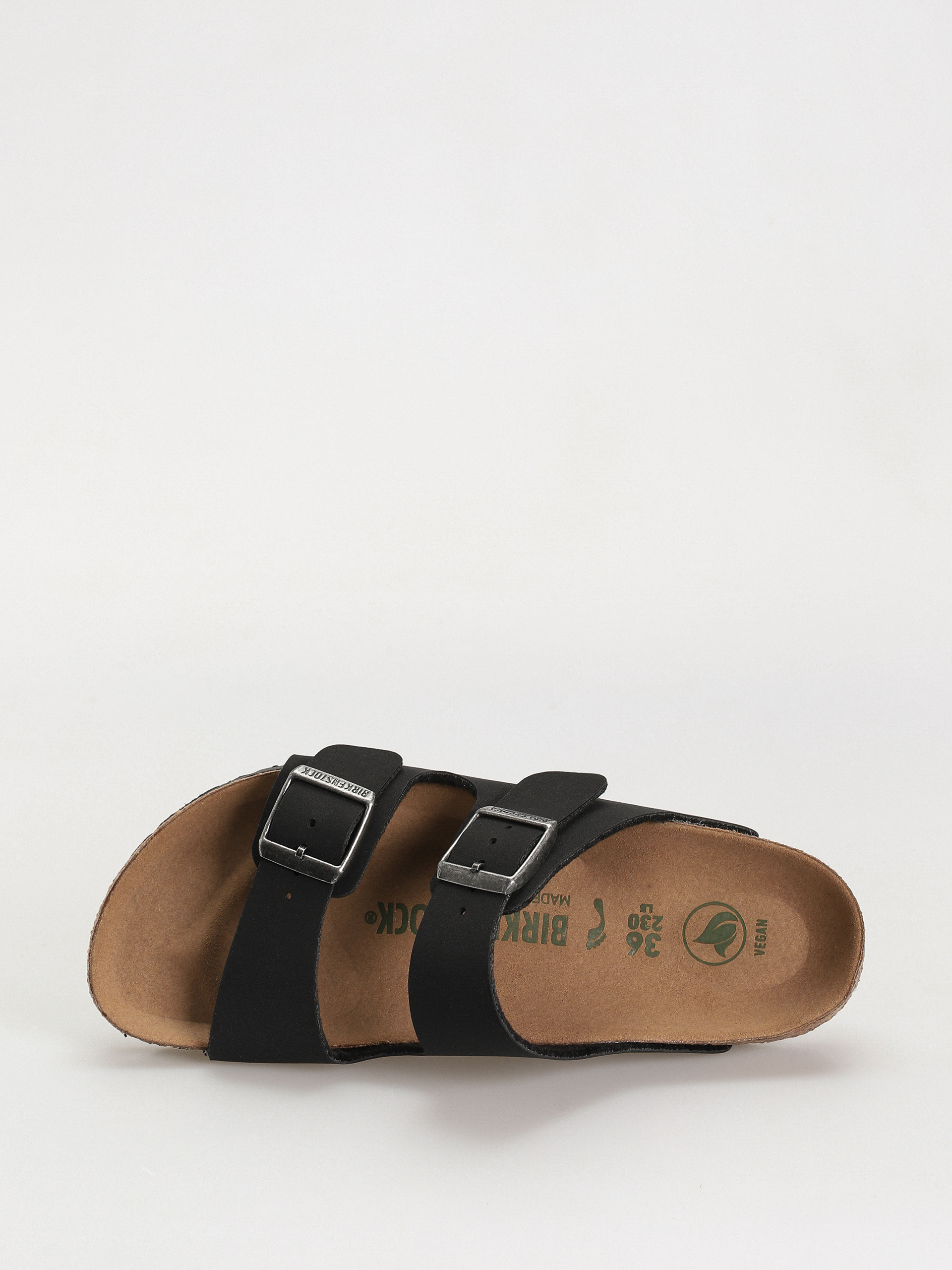 Šľapky Birkenstock Arizona Birko Flor Nubuck Narrow Wmn (black)