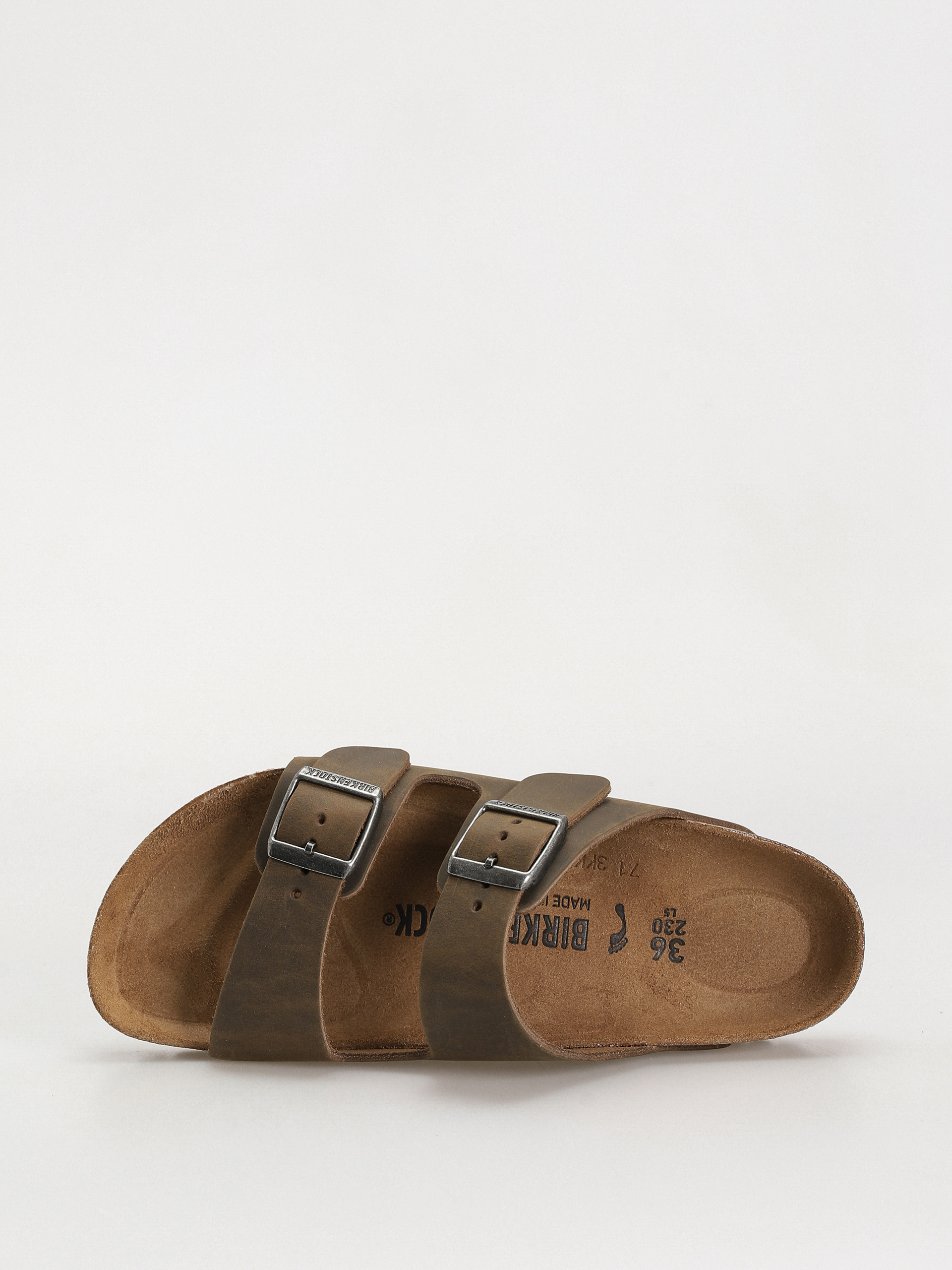 Šľapky Birkenstock Arizona Oiled Leather Narrow Wmn (faded khaki)