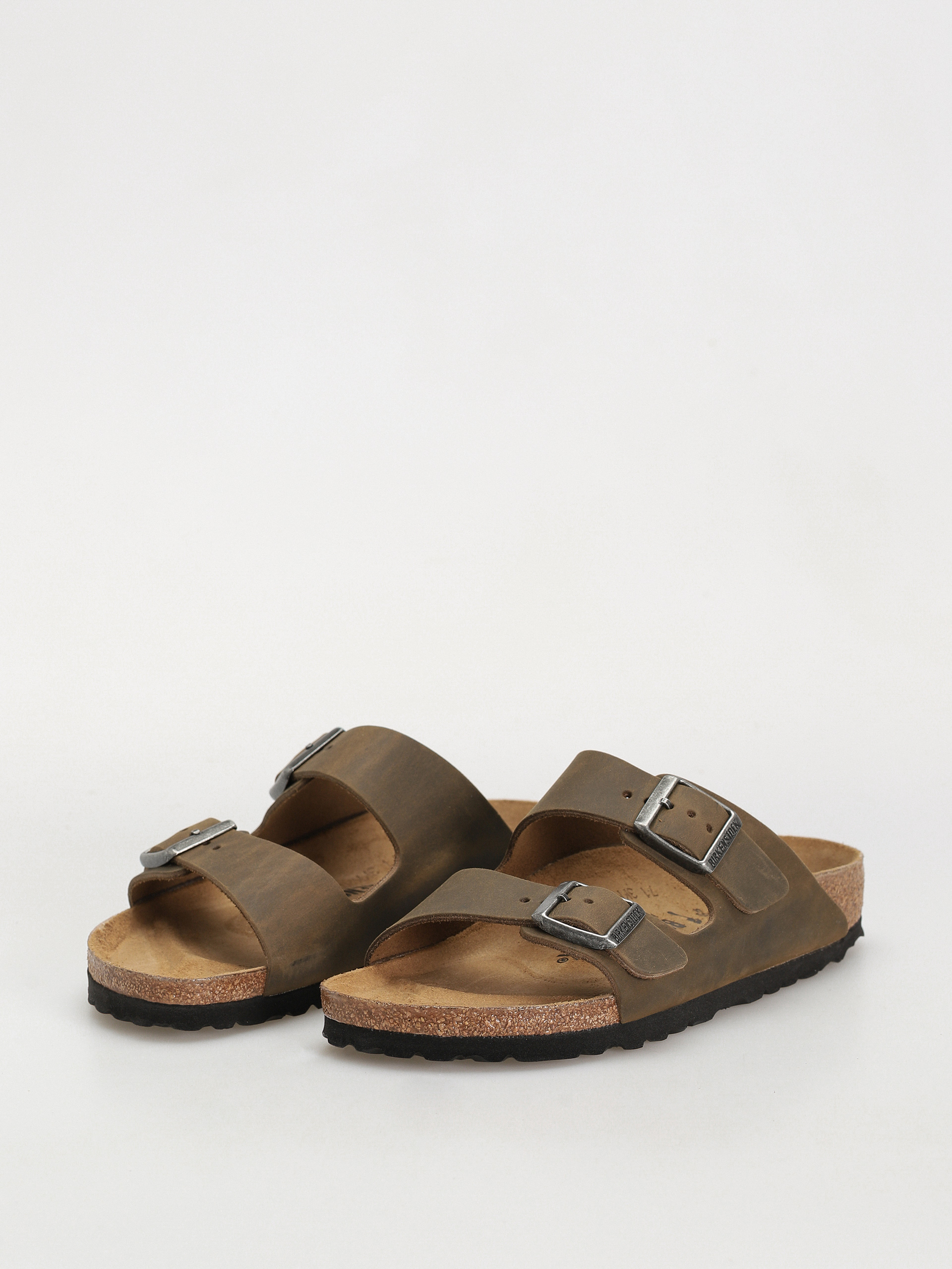 Šľapky Birkenstock Arizona Oiled Leather Narrow Wmn (faded khaki)
