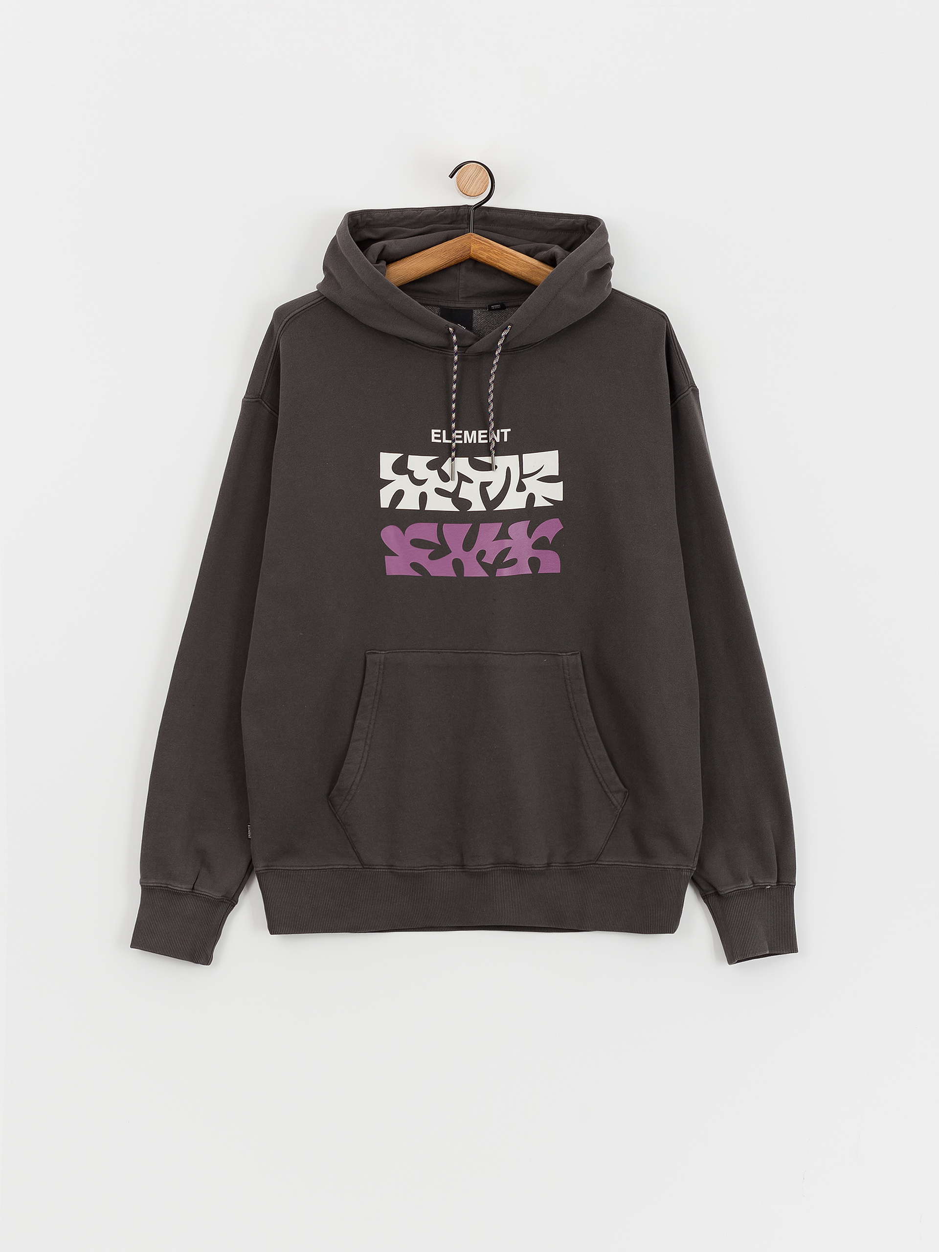 Mikina s kapucňou Element Texture HD (off black)