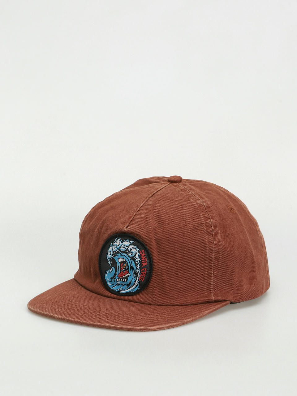 Šiltovka Santa Cruz Screaming Wave Snapback (brown overdye)