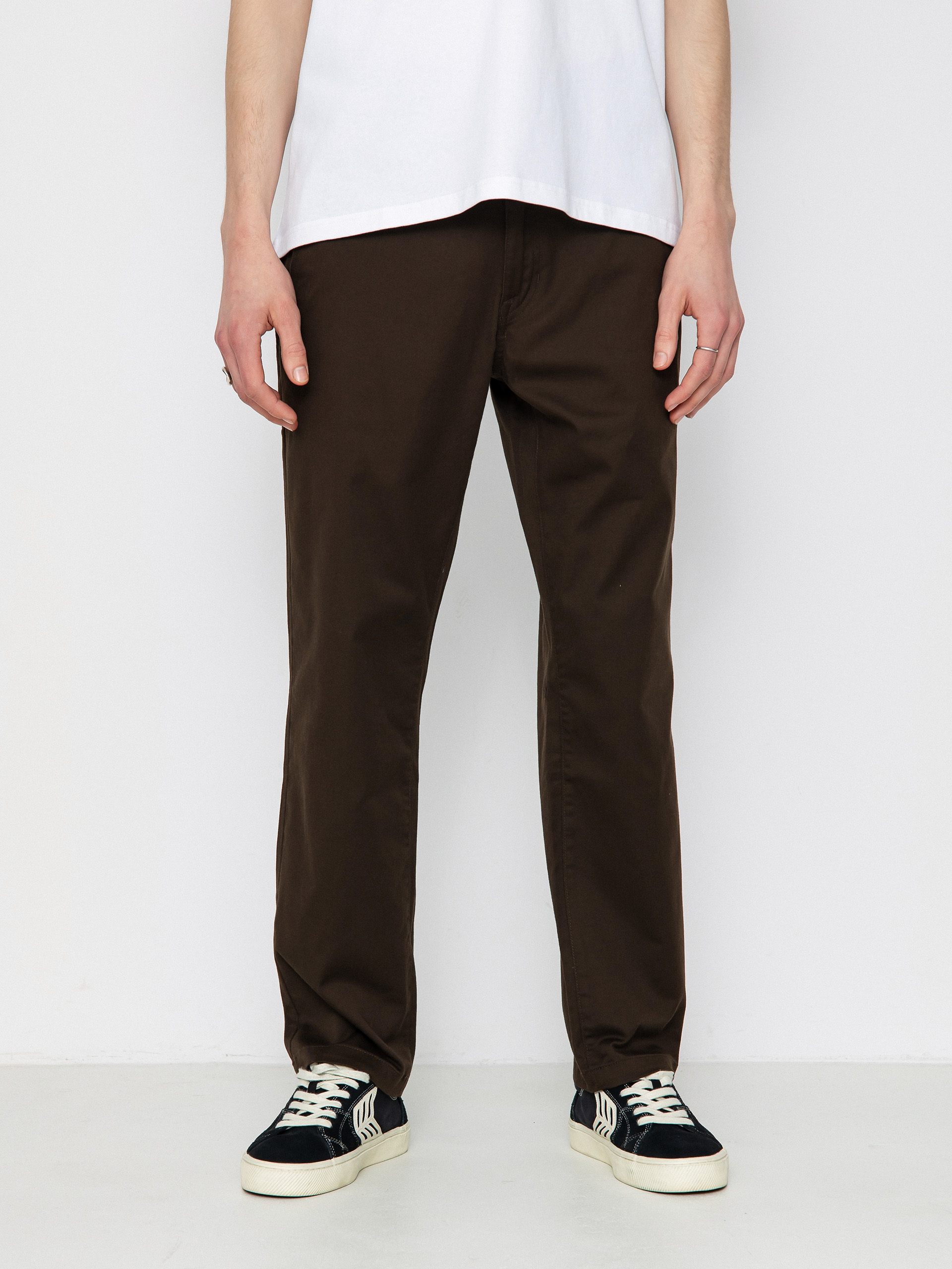 Nohavice Volcom Frickin Modern Stret (dark brown)