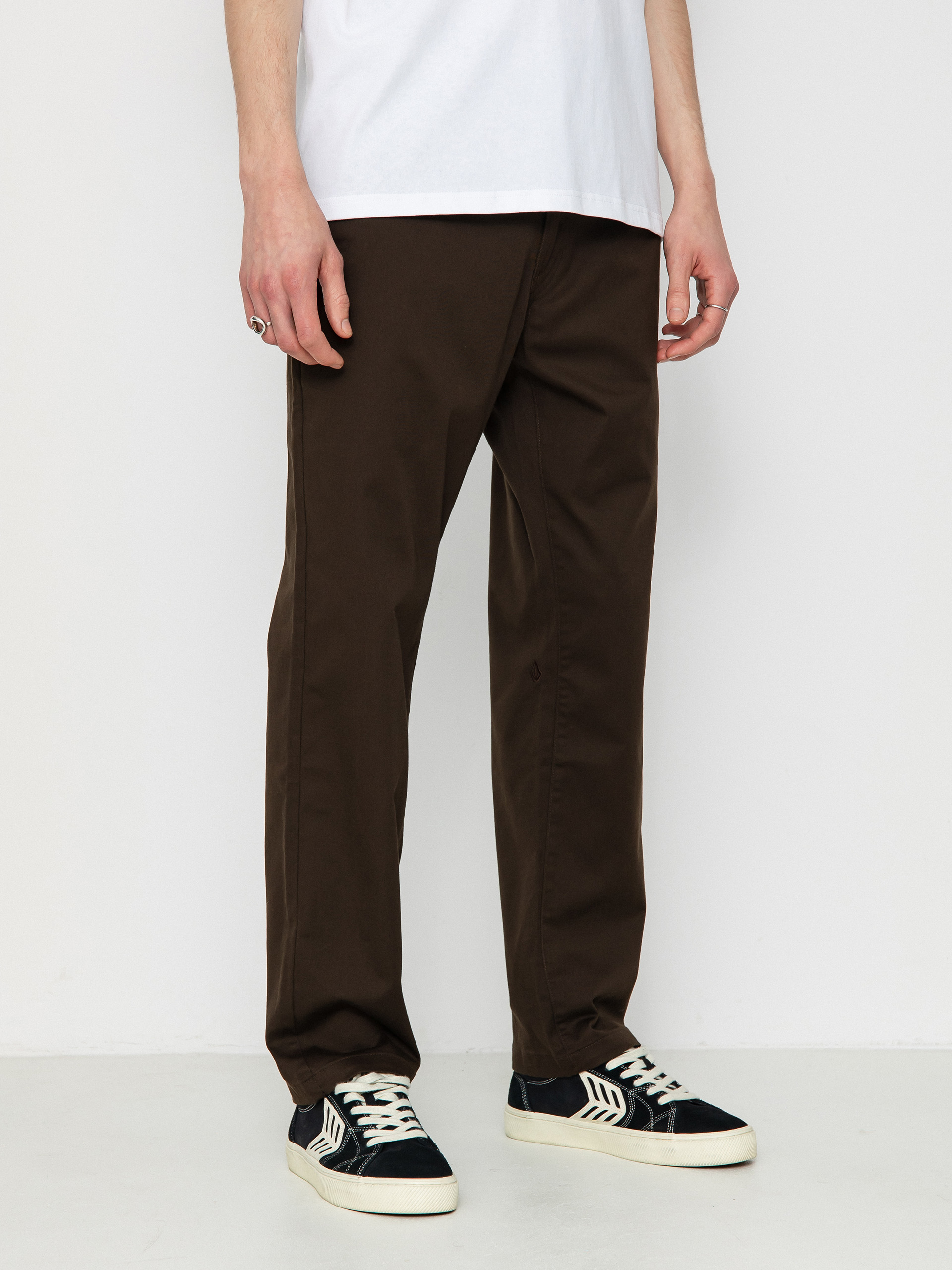Nohavice Volcom Frickin Modern Stret (dark brown)