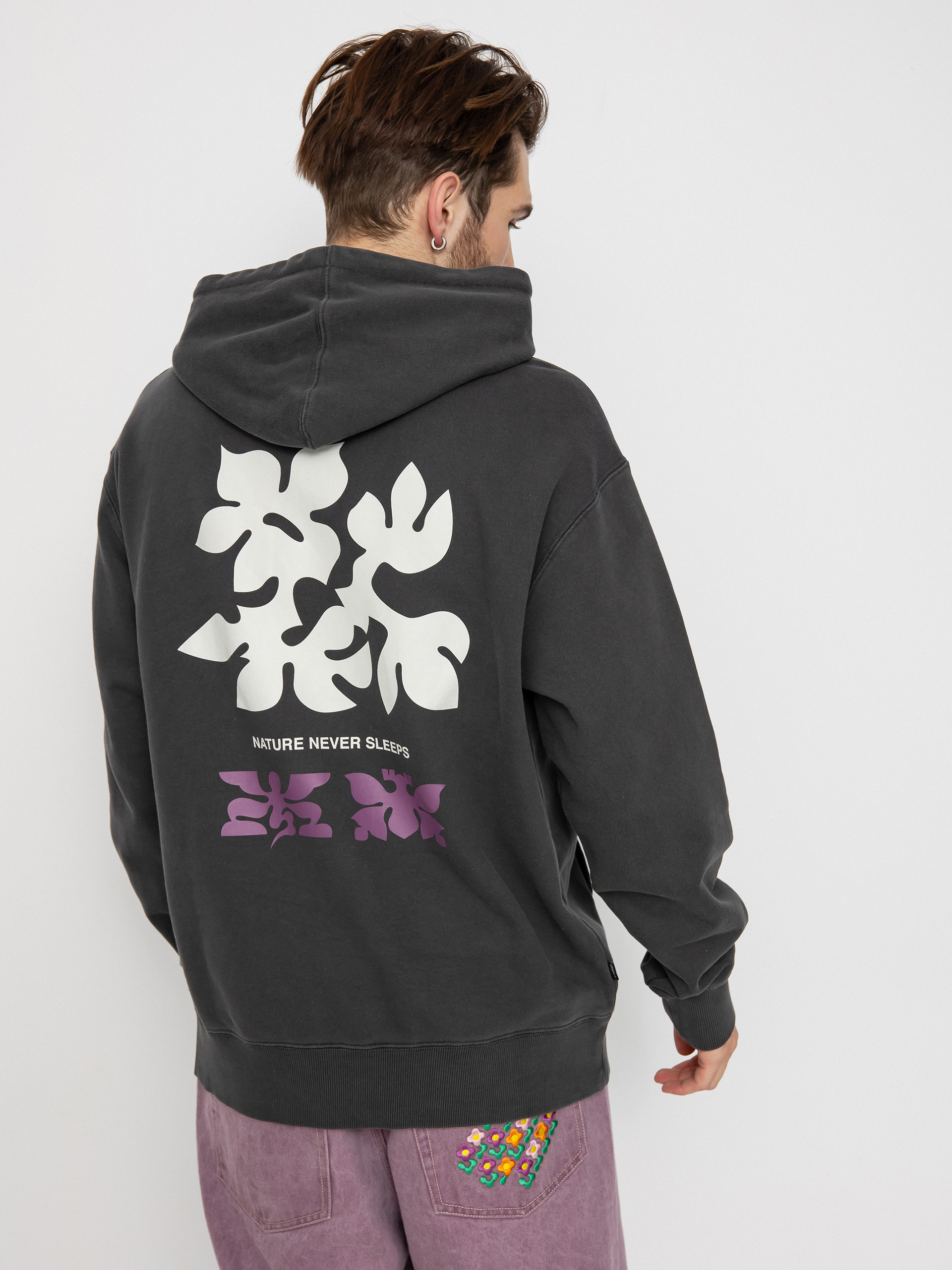 Mikina s kapucňou Element Texture HD (off black)