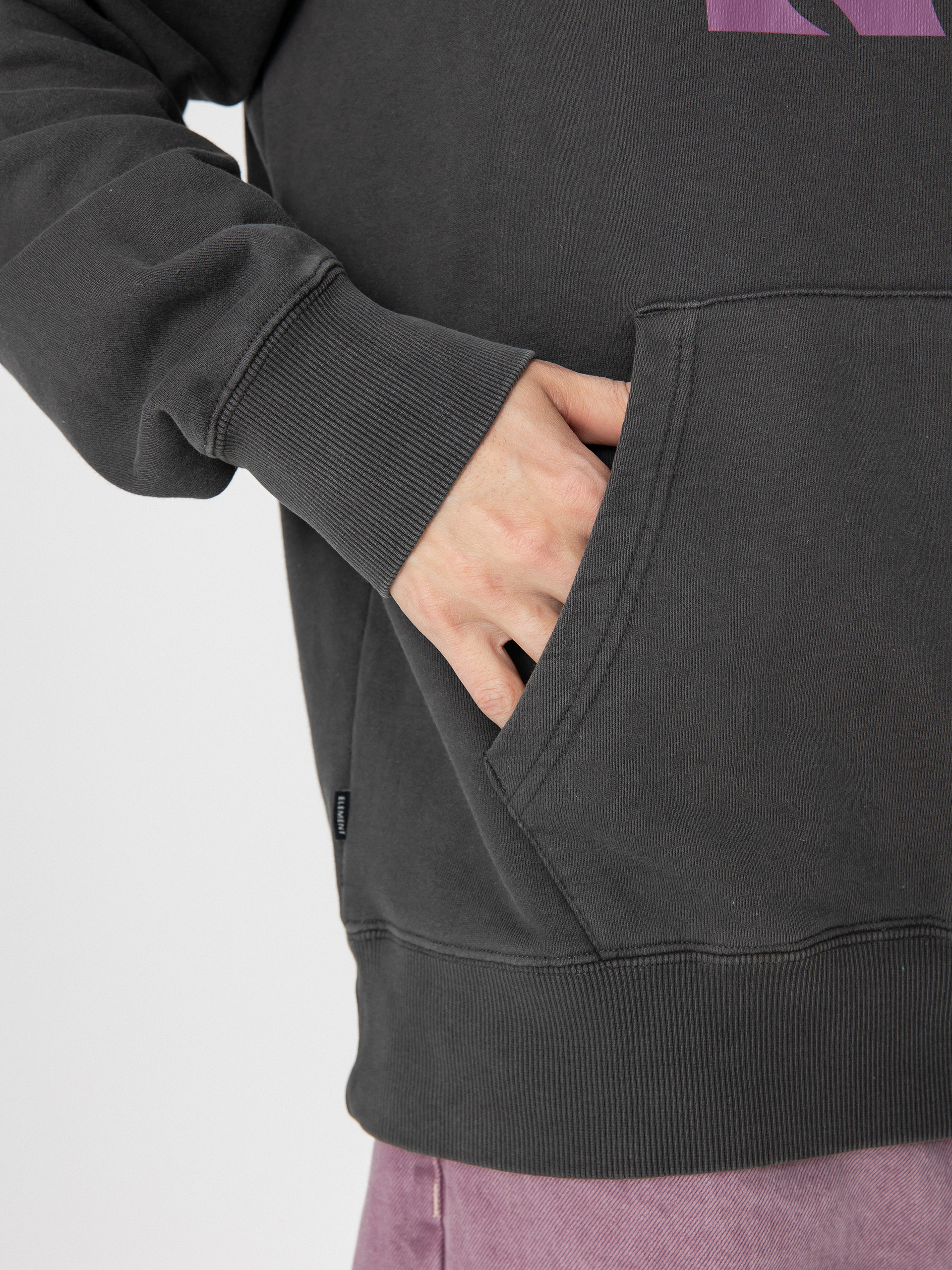 Mikina s kapucňou Element Texture HD (off black)