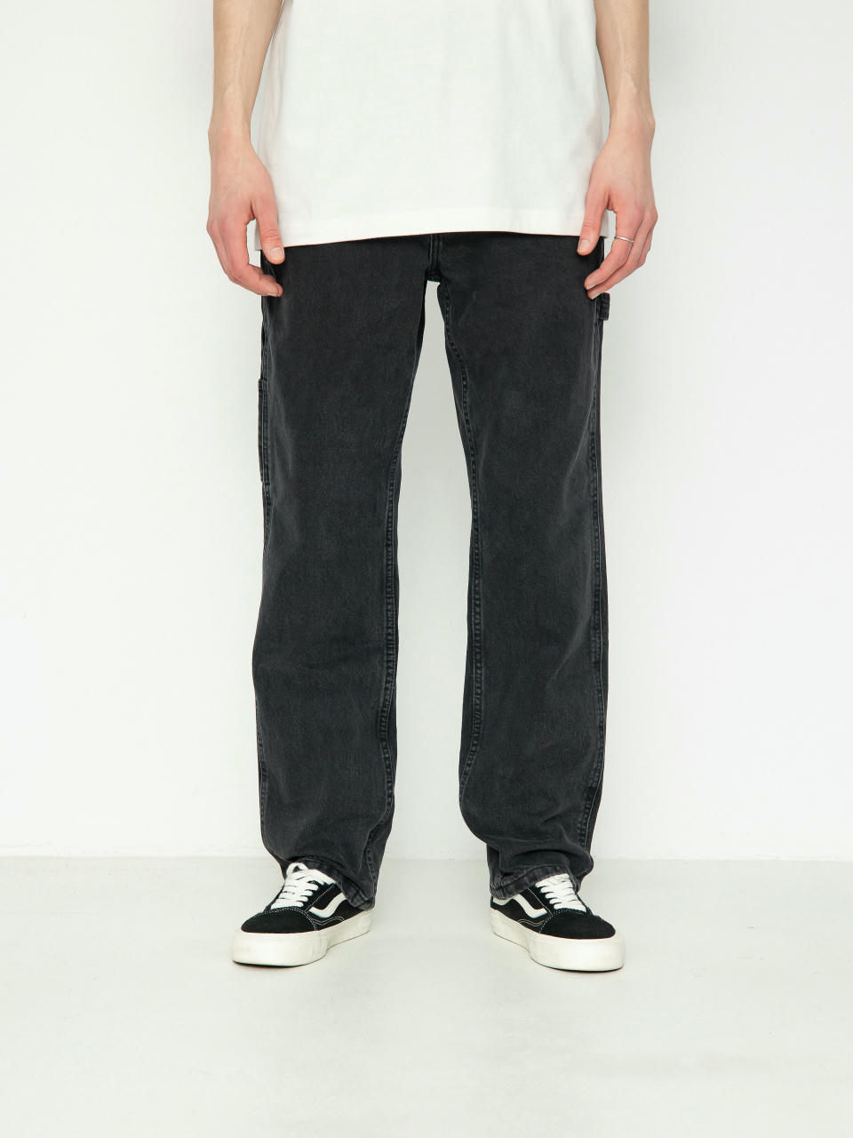 Nohavice Vans Drill Chore Ave Relaxed Carp Denim (pirate black)