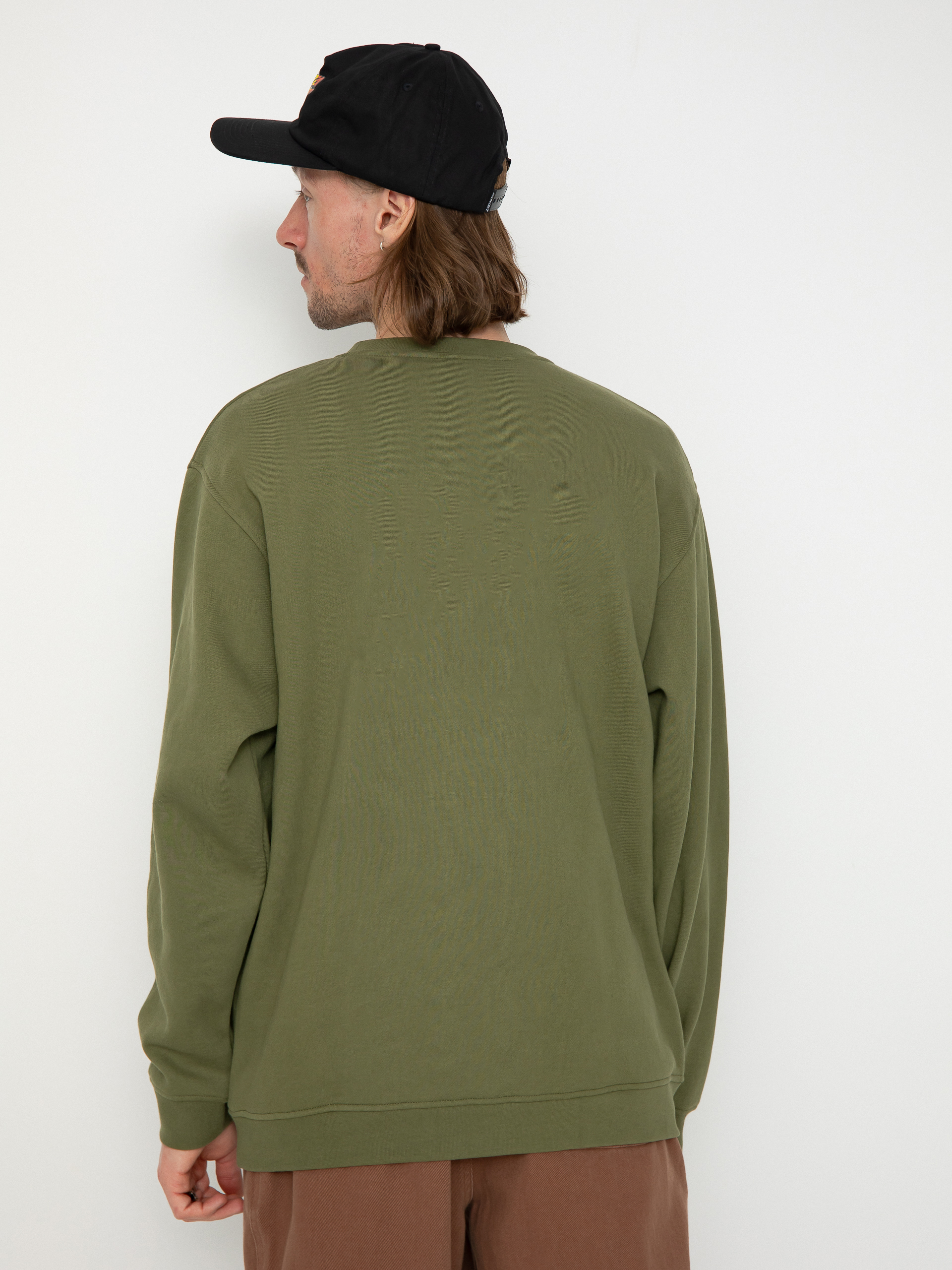 Mikina Santa Cruz Dressen Skull Dot Front Crew (sea kelp)