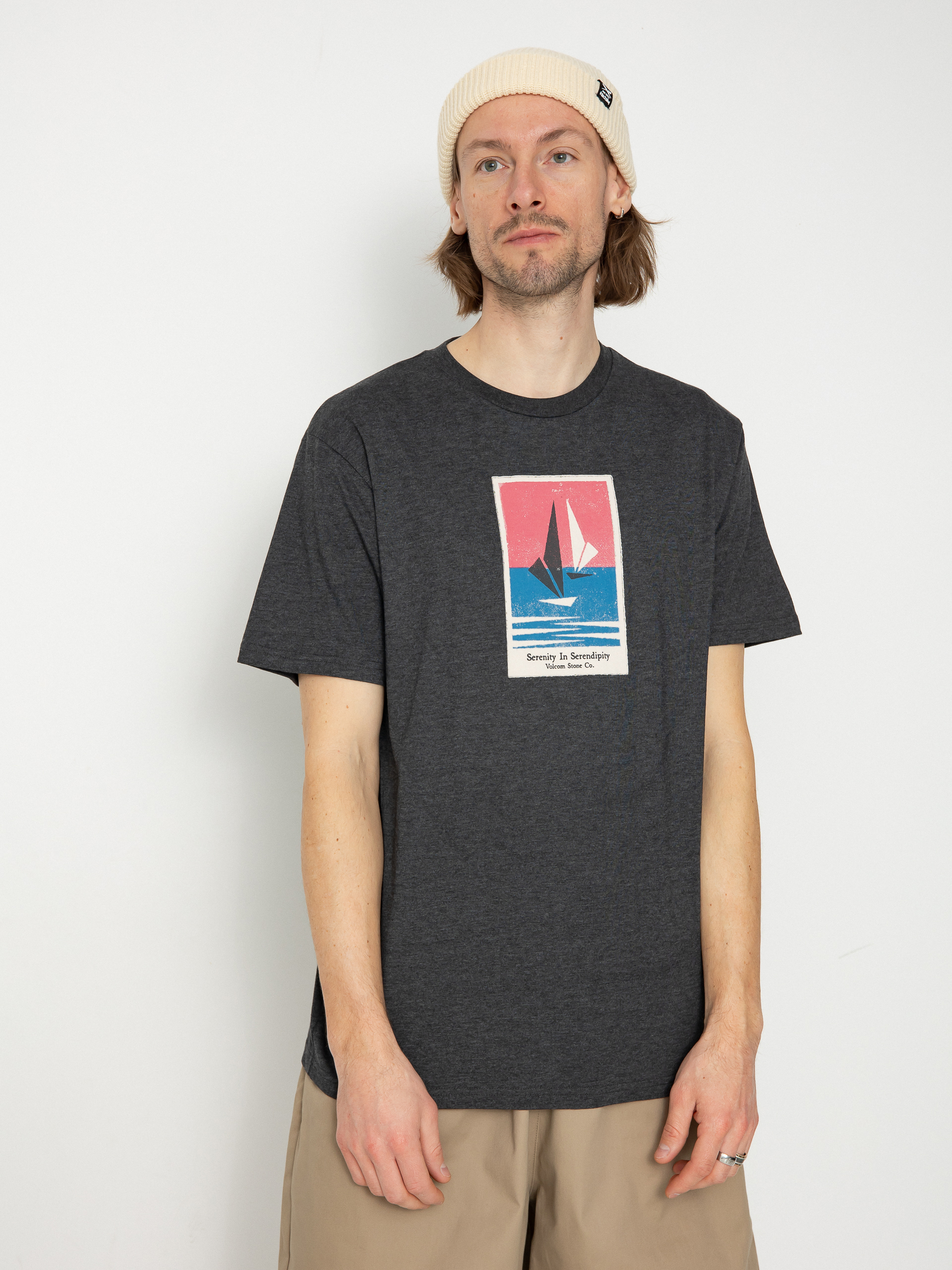 Tričko Volcom Catamaran Hth (heather black)