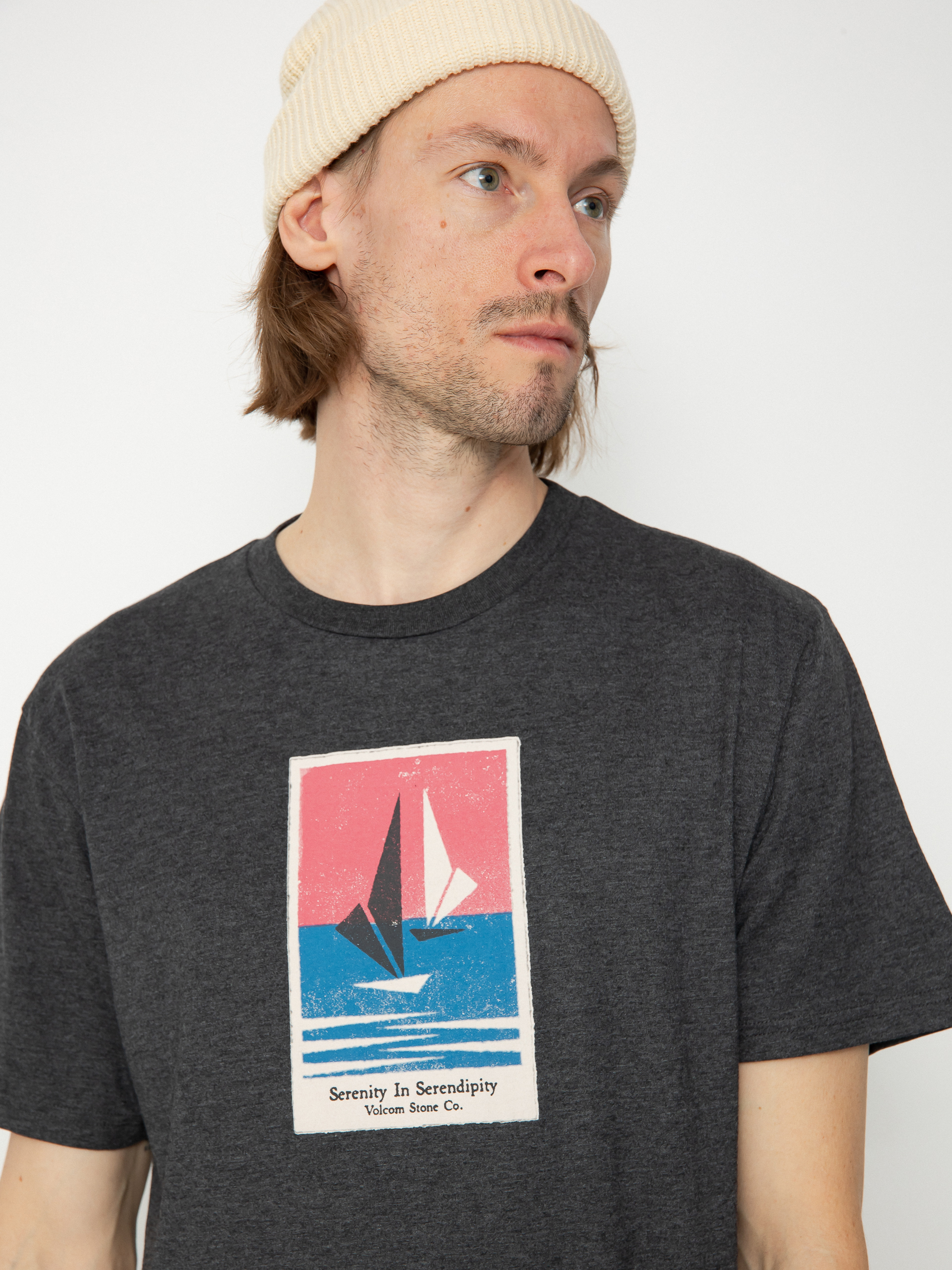 Tričko Volcom Catamaran Hth (heather black)