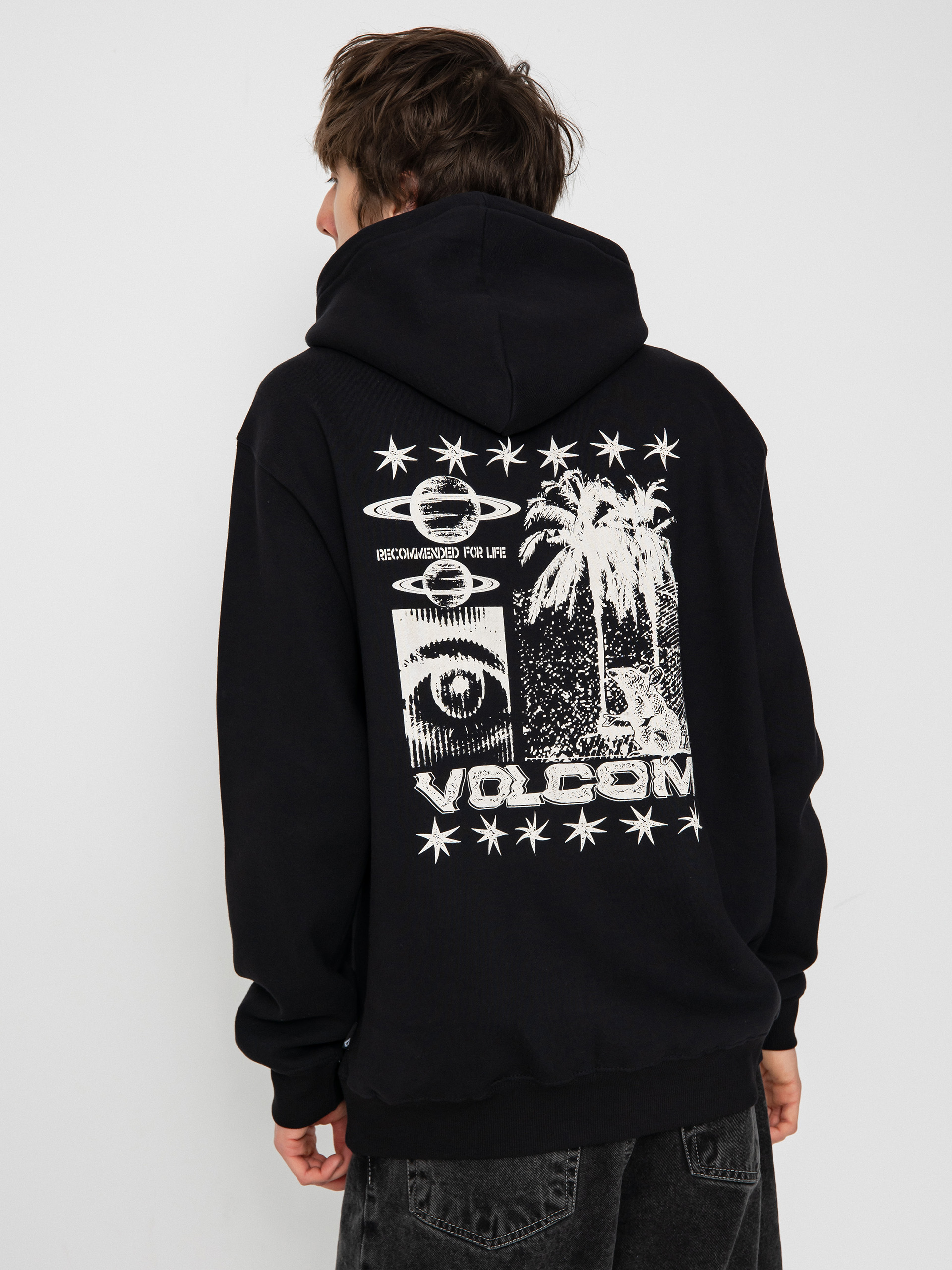 Mikina s kapucňou Volcom Watanite HD (black)