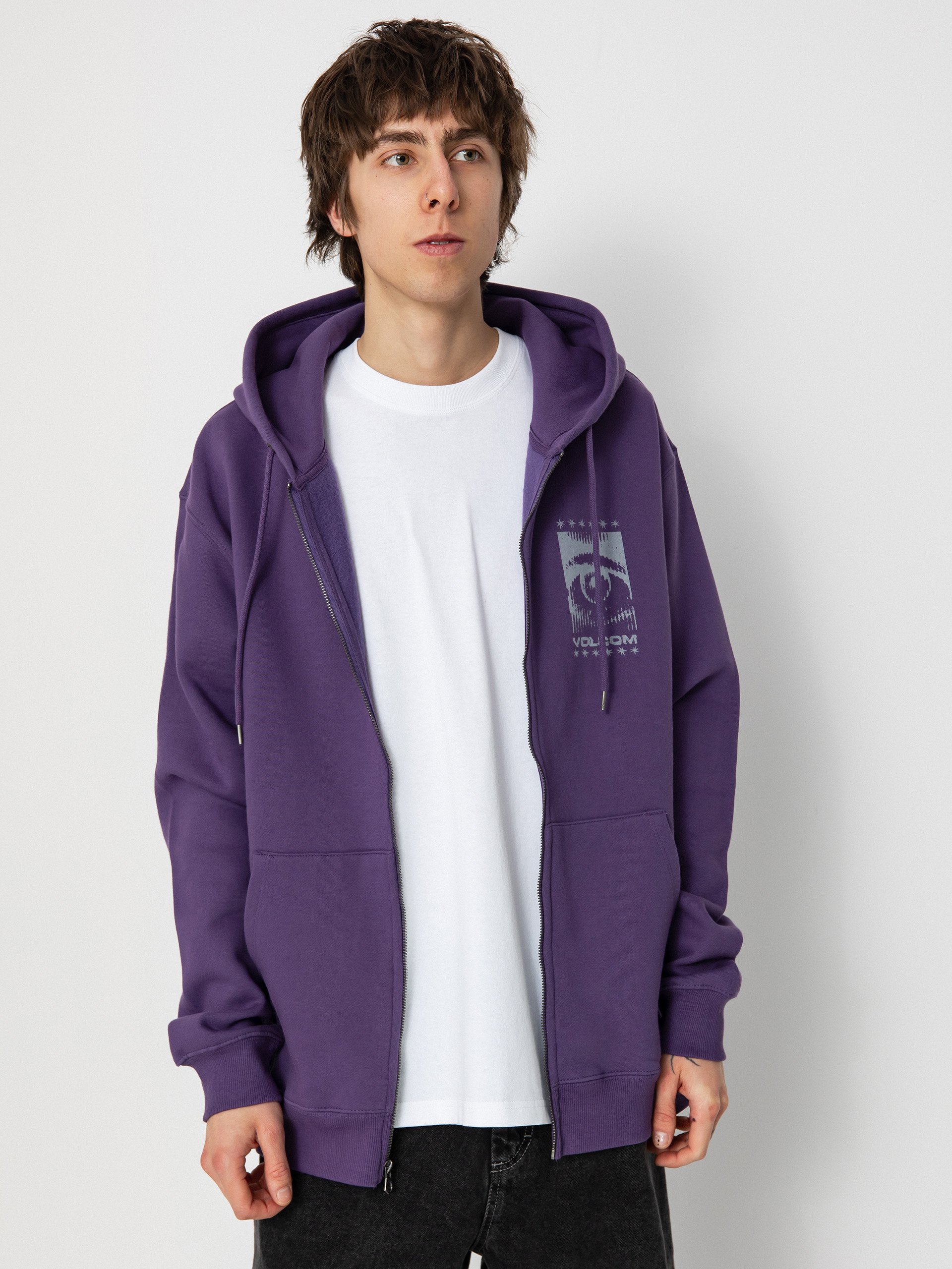 Mikina s kapucňou Volcom Watanite ZHD (deep purple)