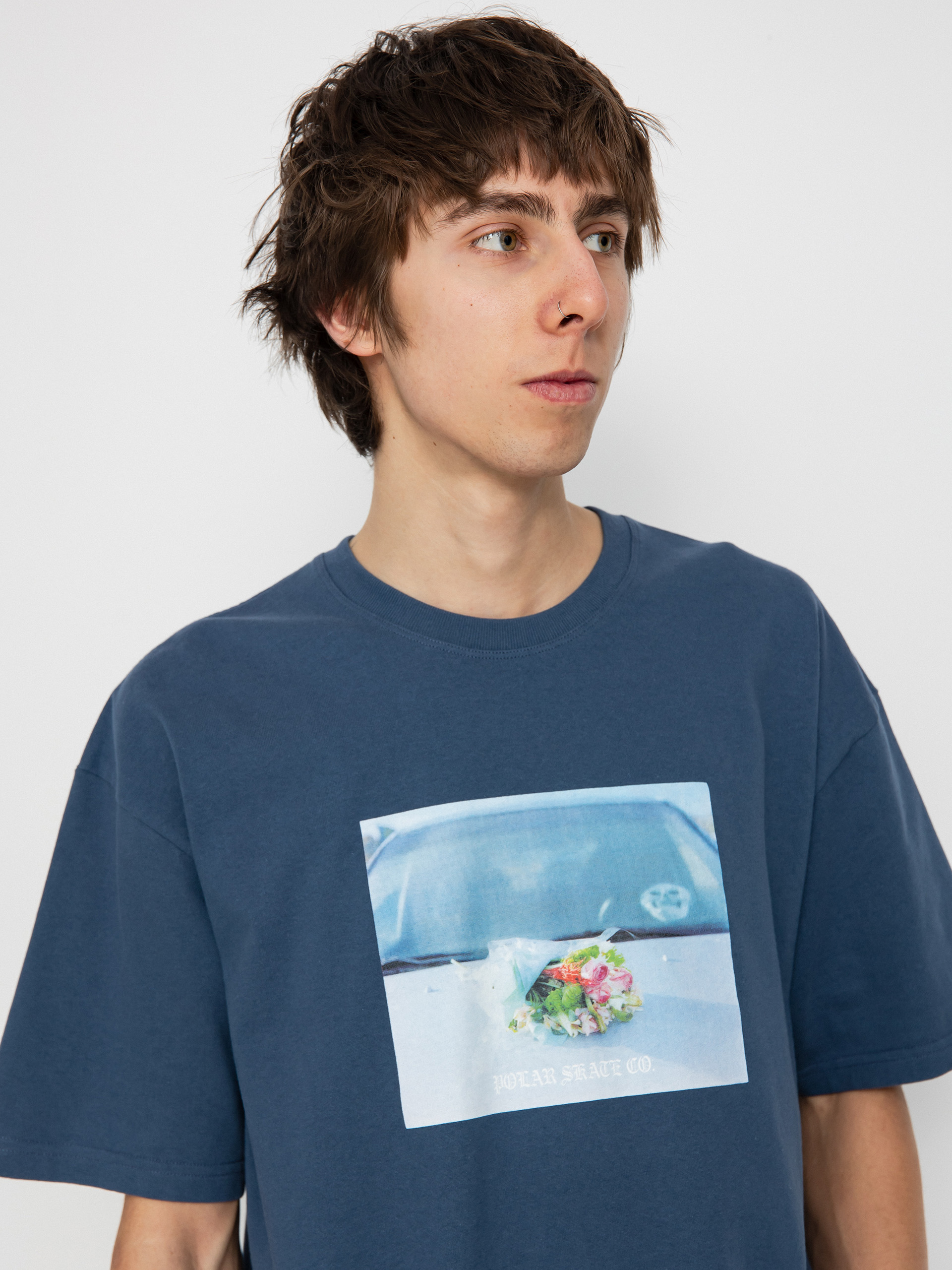 Tričko Polar Skate Dead Flowers (grey blue)