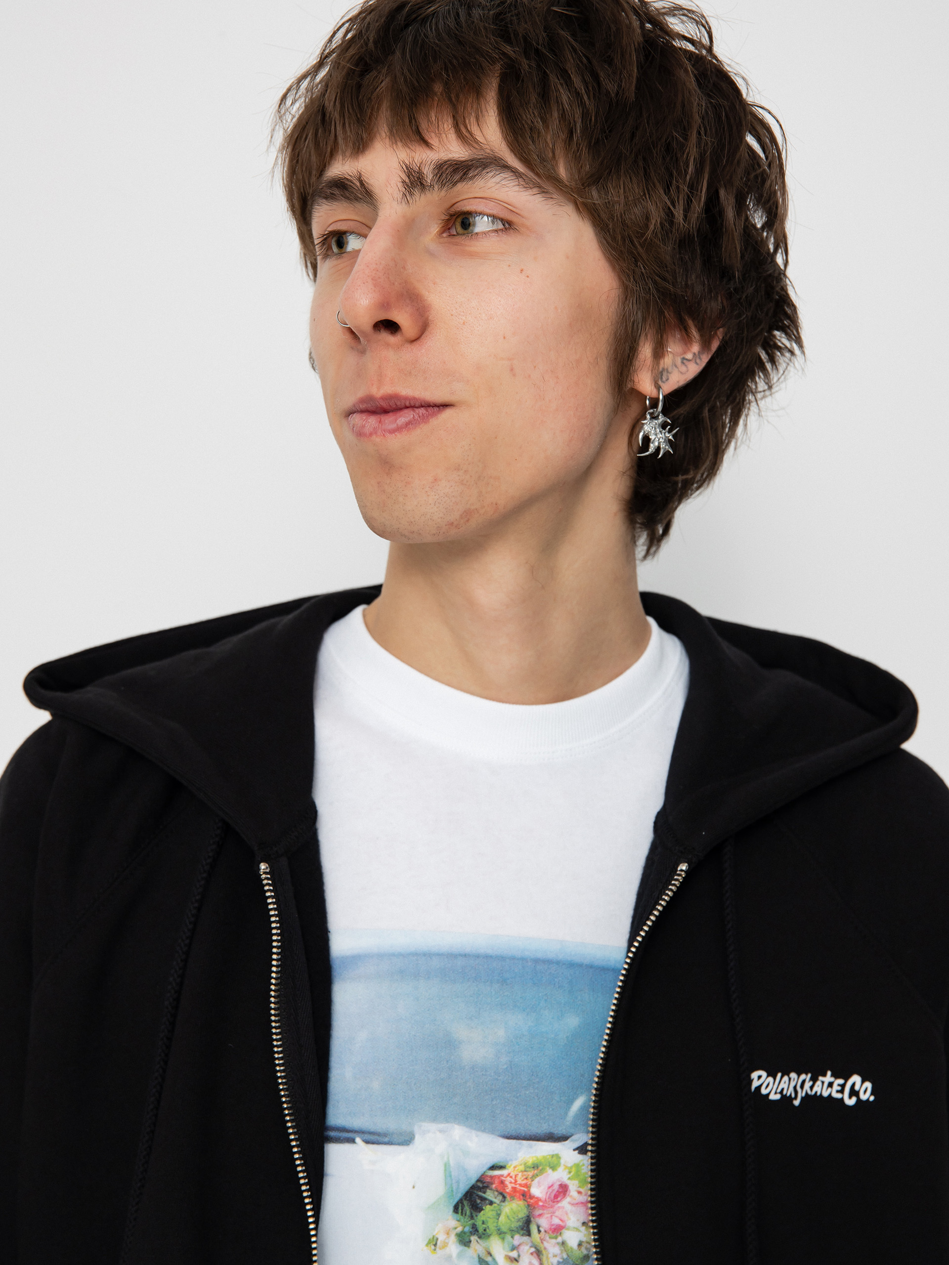 Mikina s kapucňou Polar Skate Default Zip Hoodie 12 Faces ZHD (black)