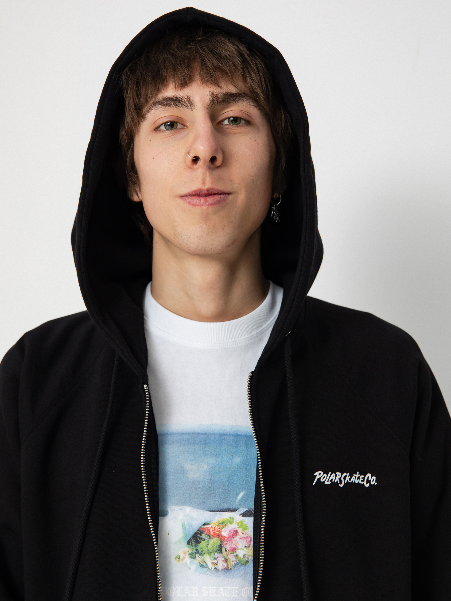 Mikina s kapucňou Polar Skate Default Zip Hoodie 12 Faces ZHD (black)