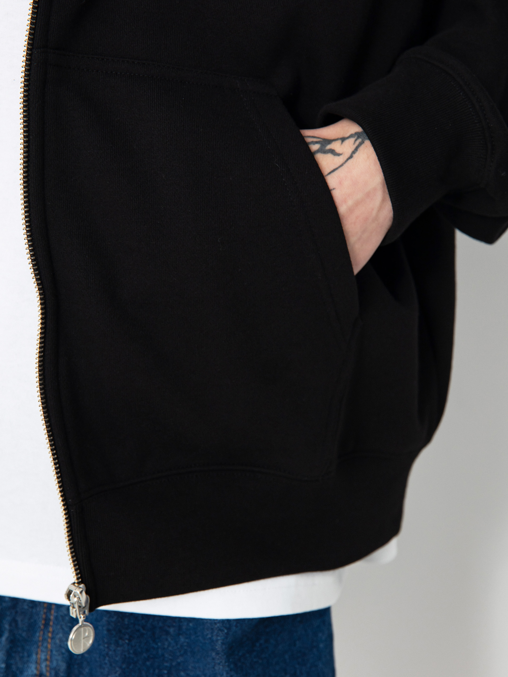 Mikina s kapucňou Polar Skate Default Zip Hoodie 12 Faces ZHD (black)