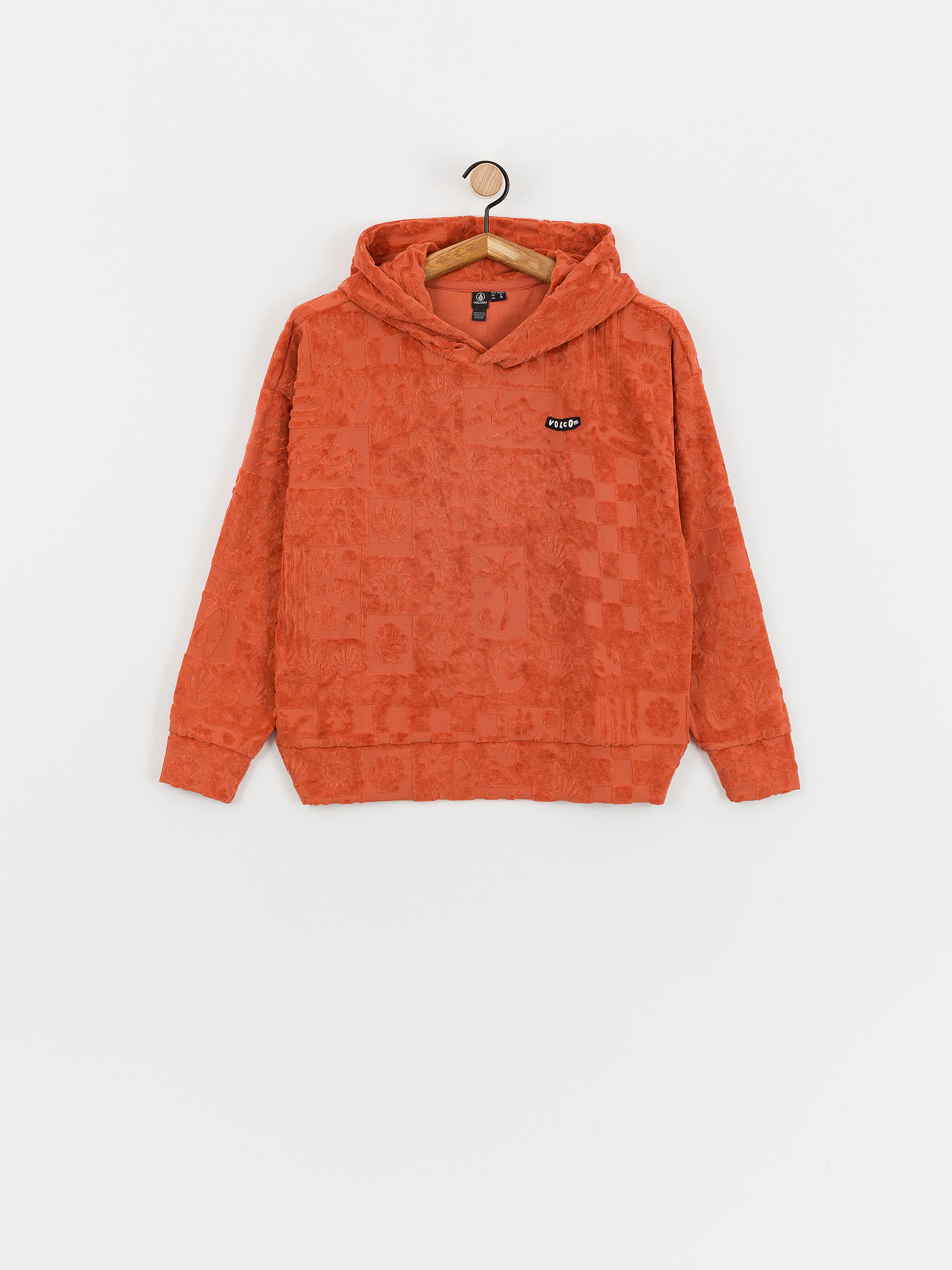 Mikina s kapucňou Volcom Sunny Wild Terry Cloth HD Wmn (rosewood)