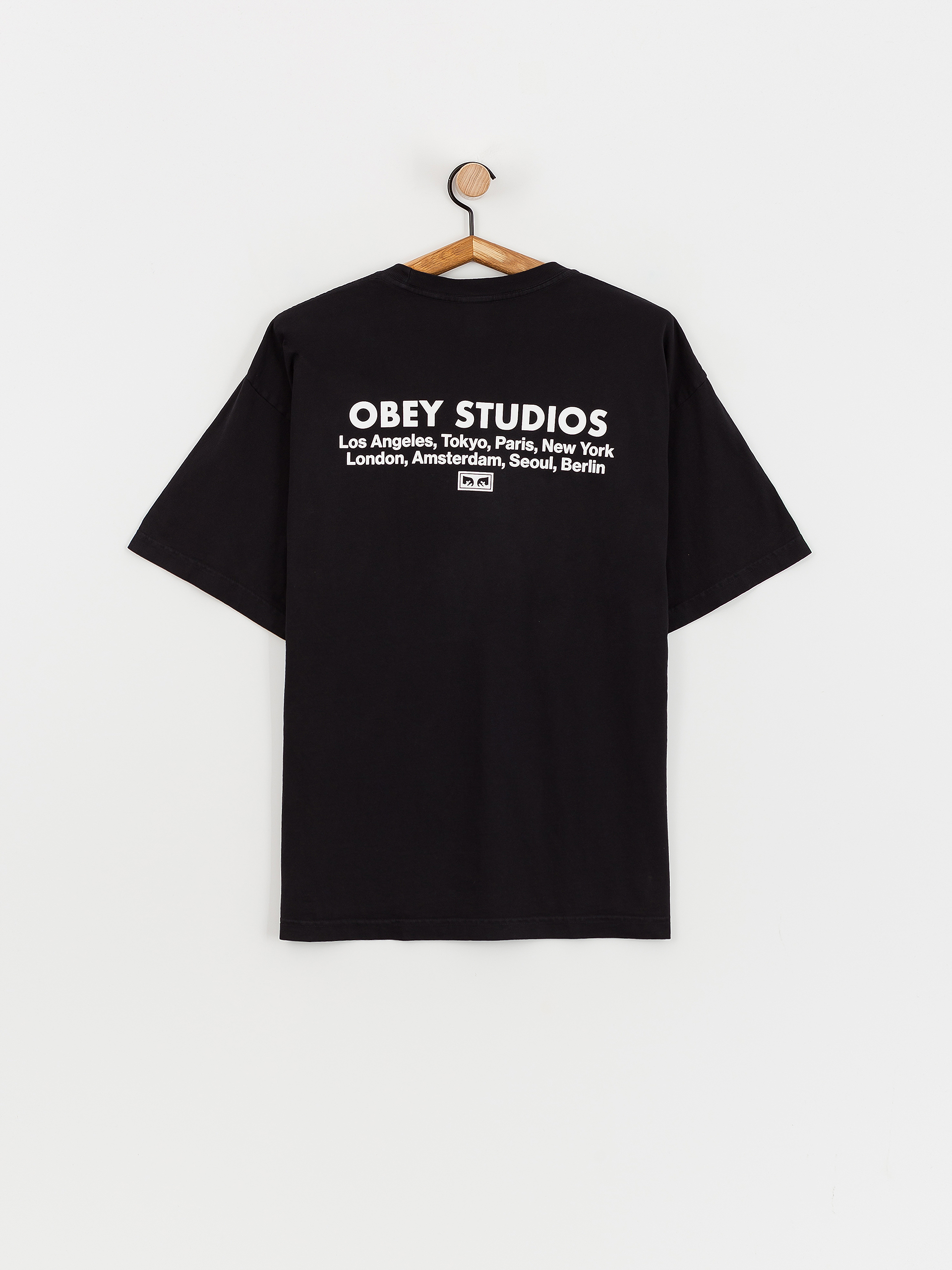 Tričko OBEY Studios Eye (jet black)