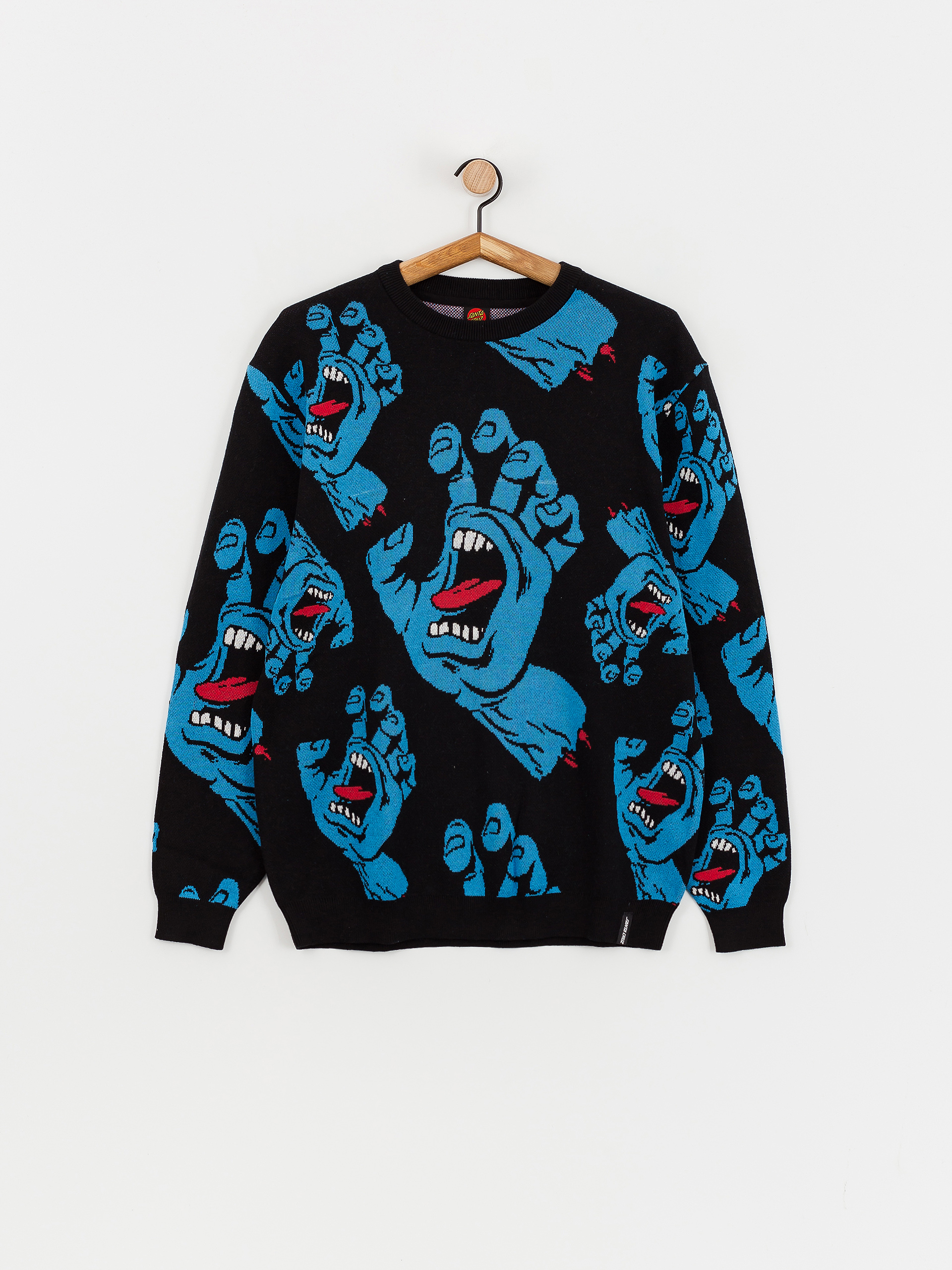 Mikina Santa Cruz Hands All Over Knit (black)