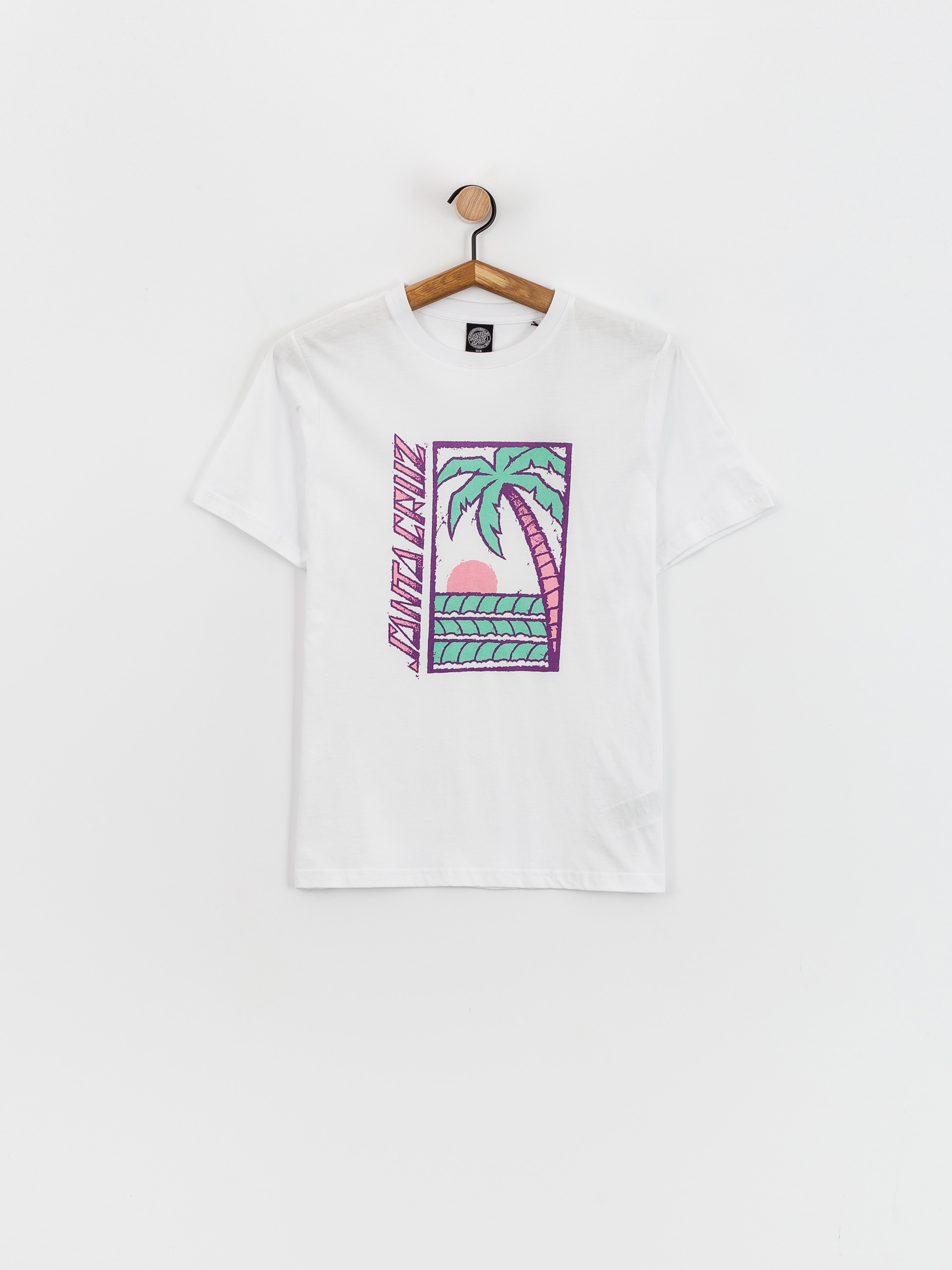 Tričko Santa Cruz Palm Strip Wmn (white)