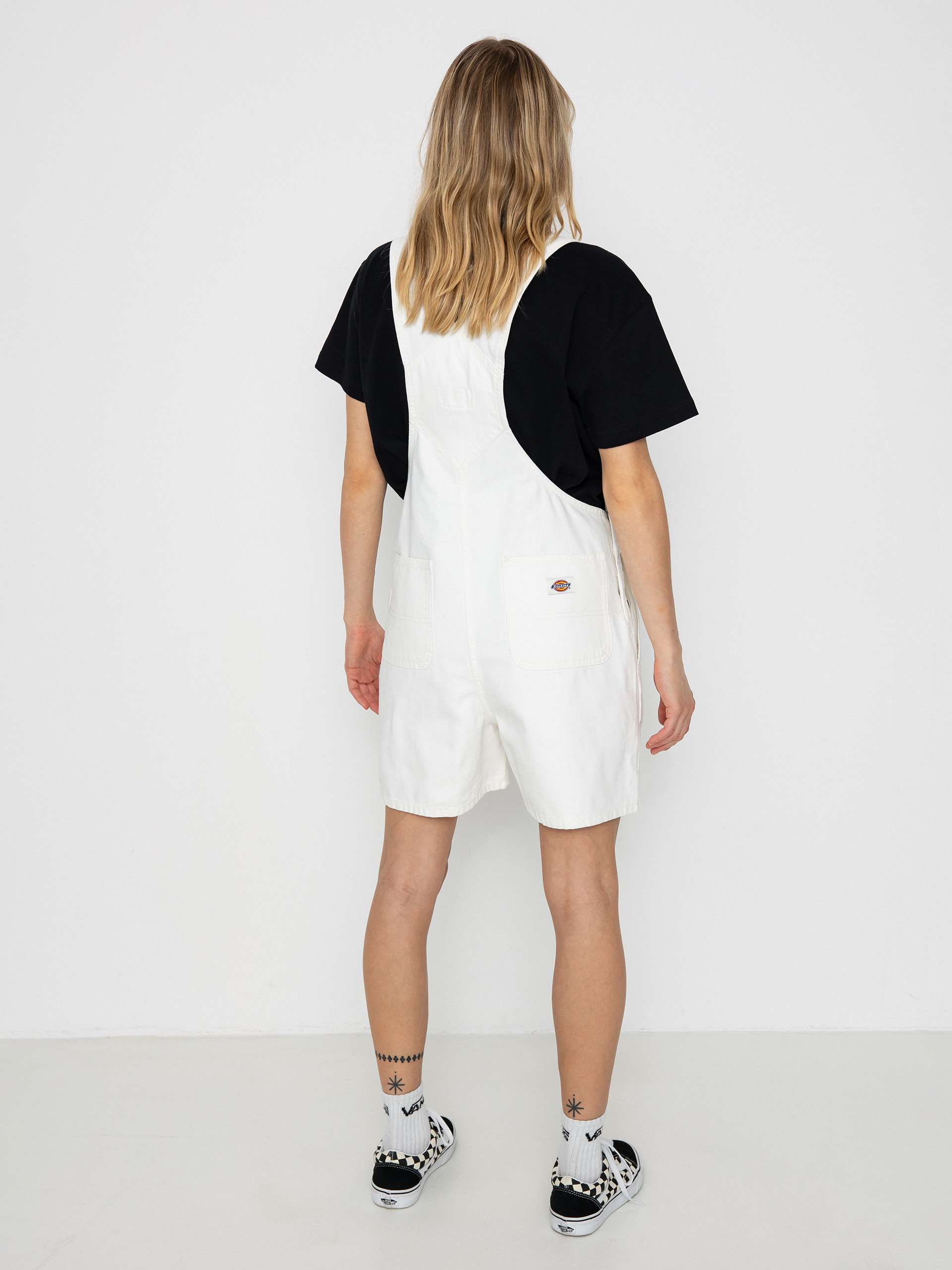 Kraťasy Dickies Duck Canvas Bib Wmn (stone washed cloud)