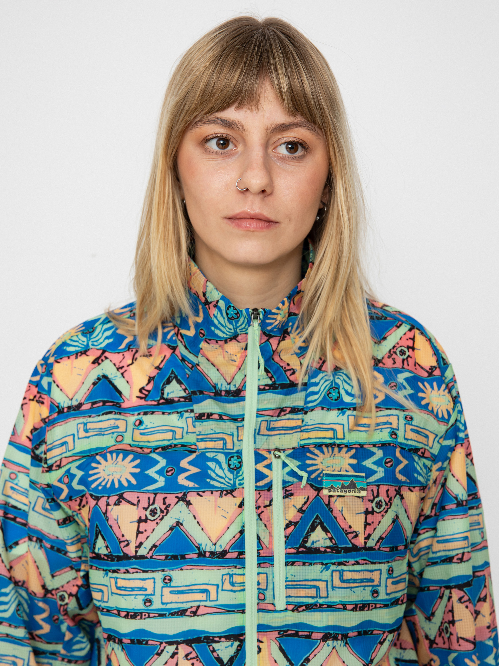 Bunda Patagonia Houdini Stash Wmn (high hopes geo salamander green)