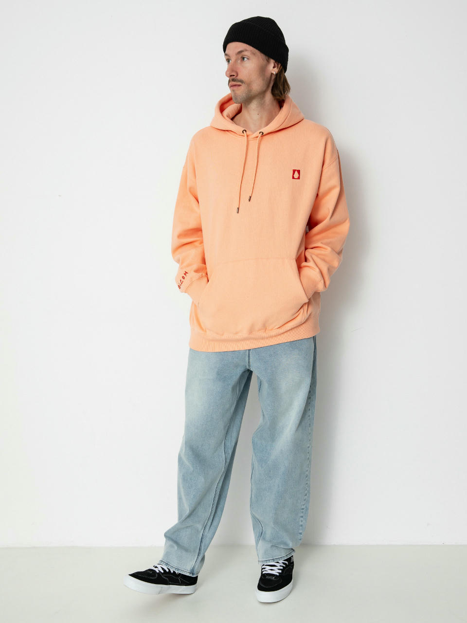 Mikina s kapucňou Volcom Fa Arthur Longo 2 HD (salmon)