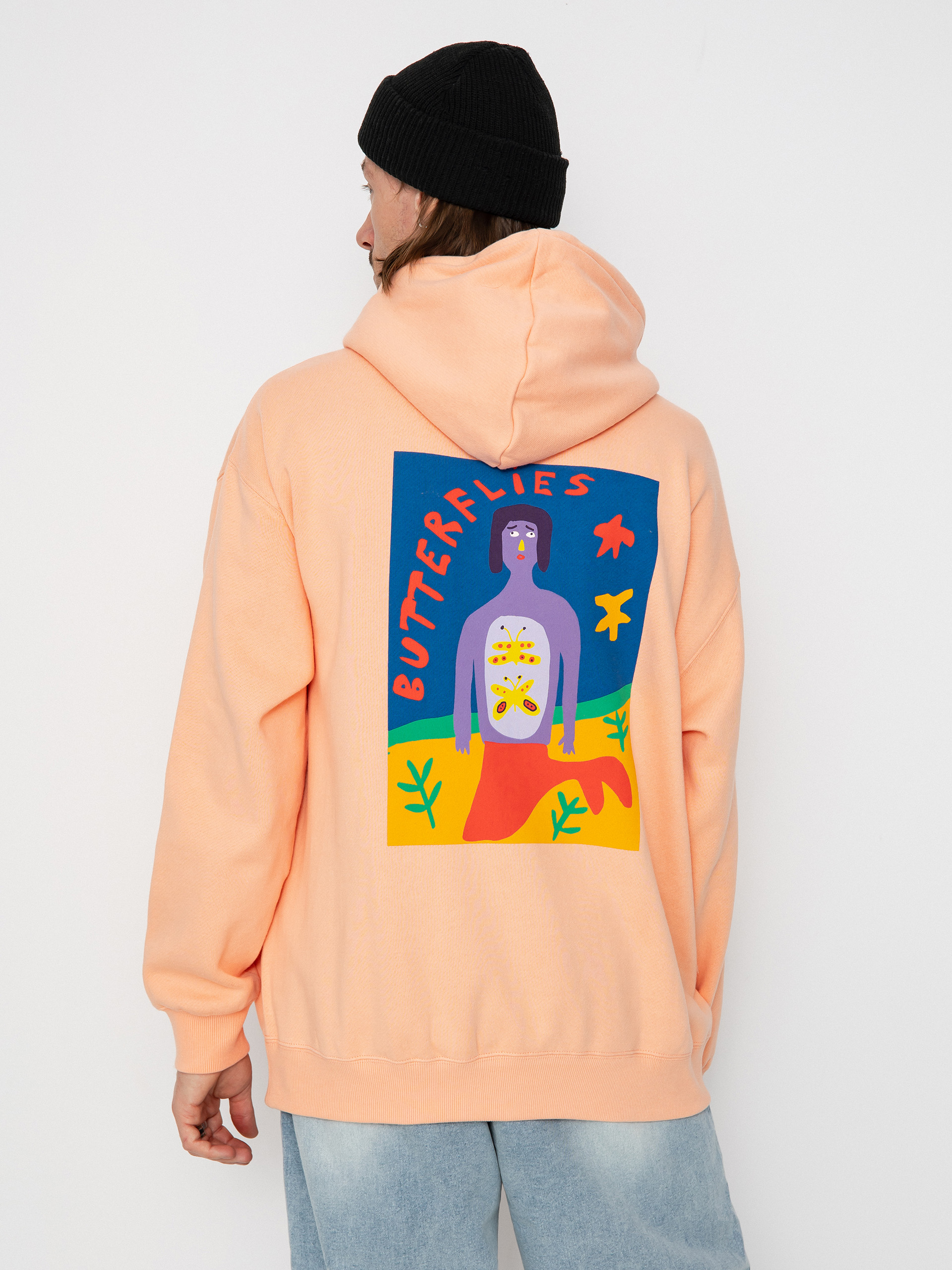 Mikina s kapucňou Volcom Fa Arthur Longo 2 HD (salmon)