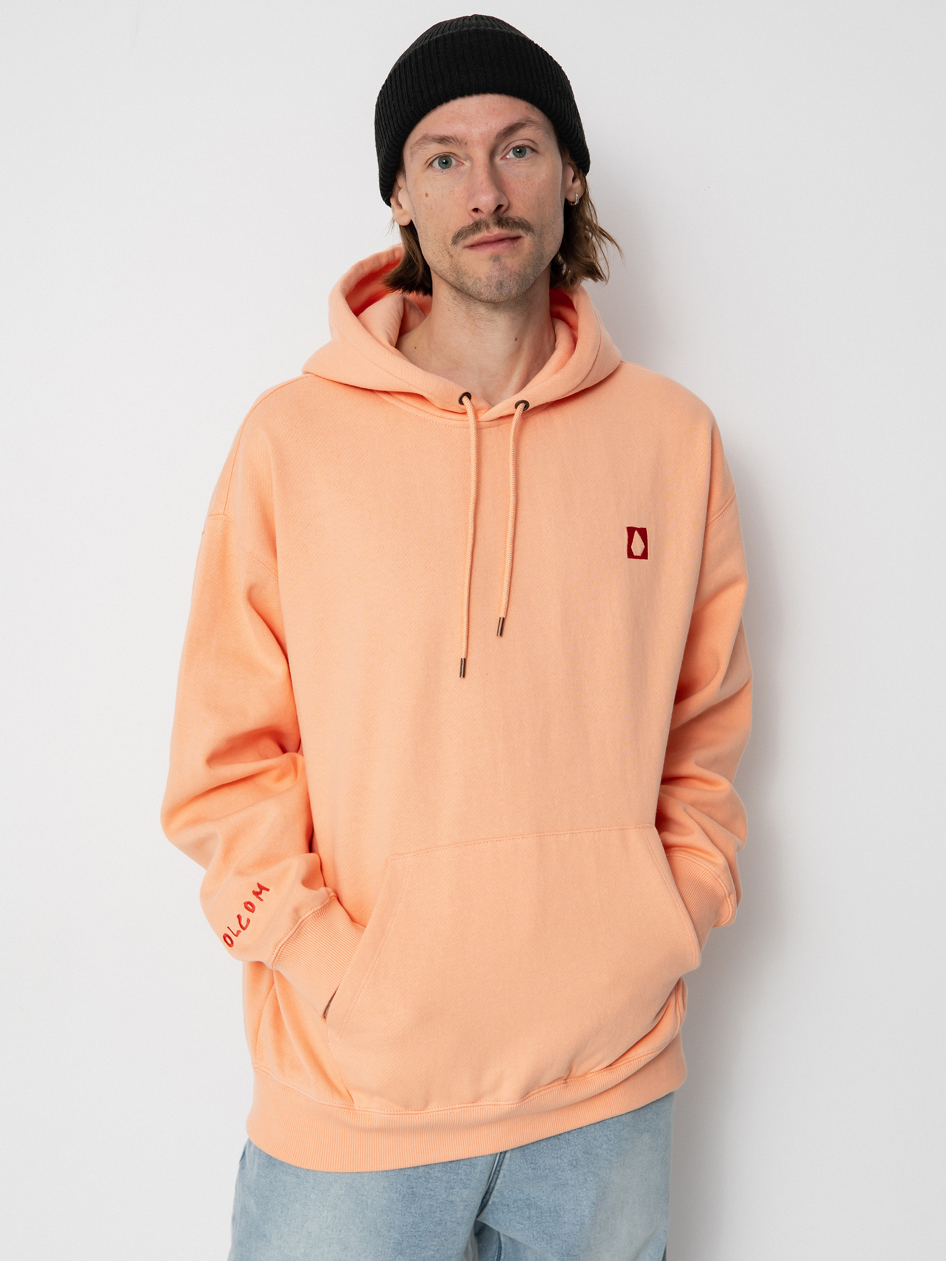 Mikina s kapucňou Volcom Fa Arthur Longo 2 HD (salmon)