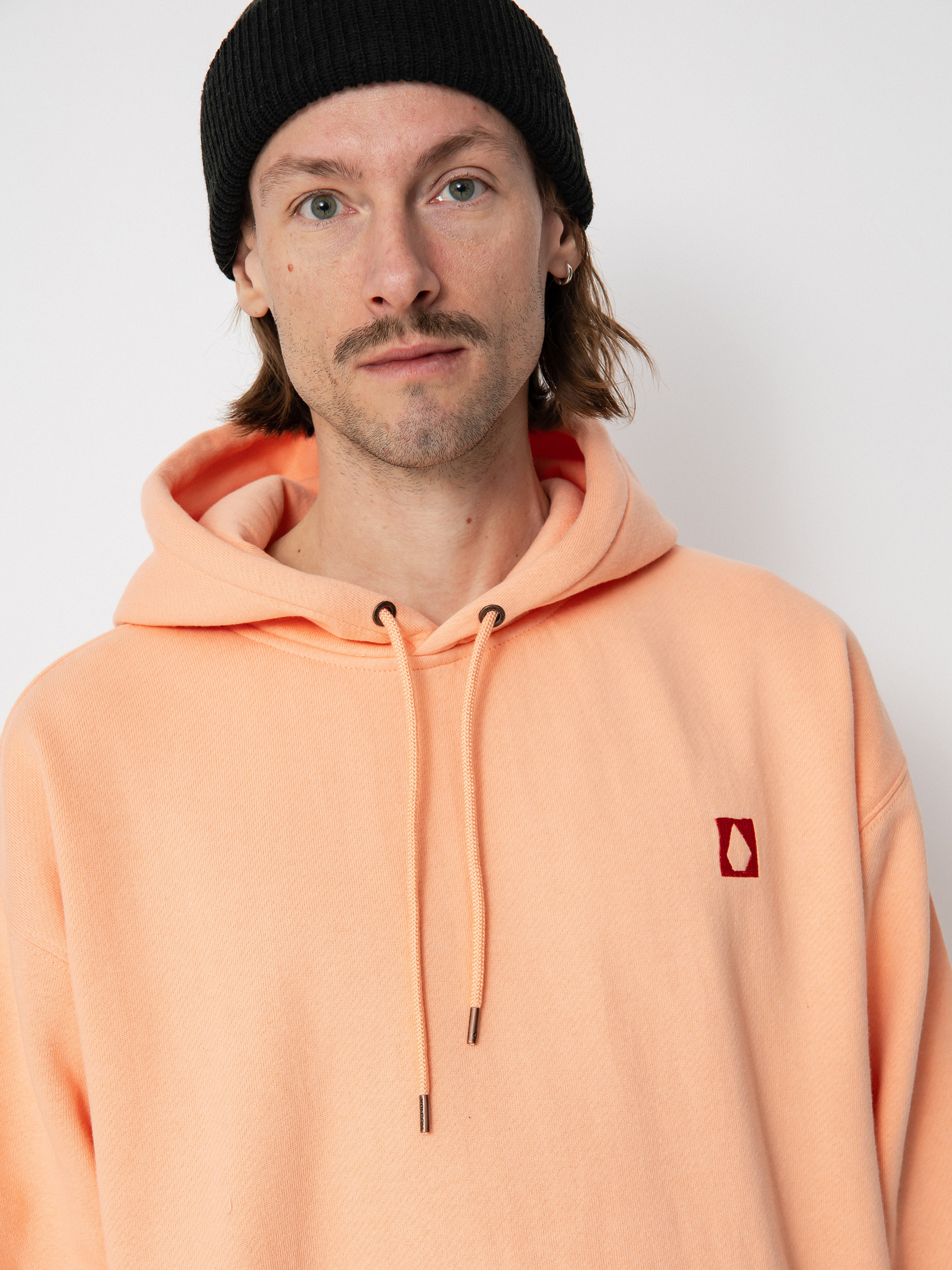 Mikina s kapucňou Volcom Fa Arthur Longo 2 HD (salmon)
