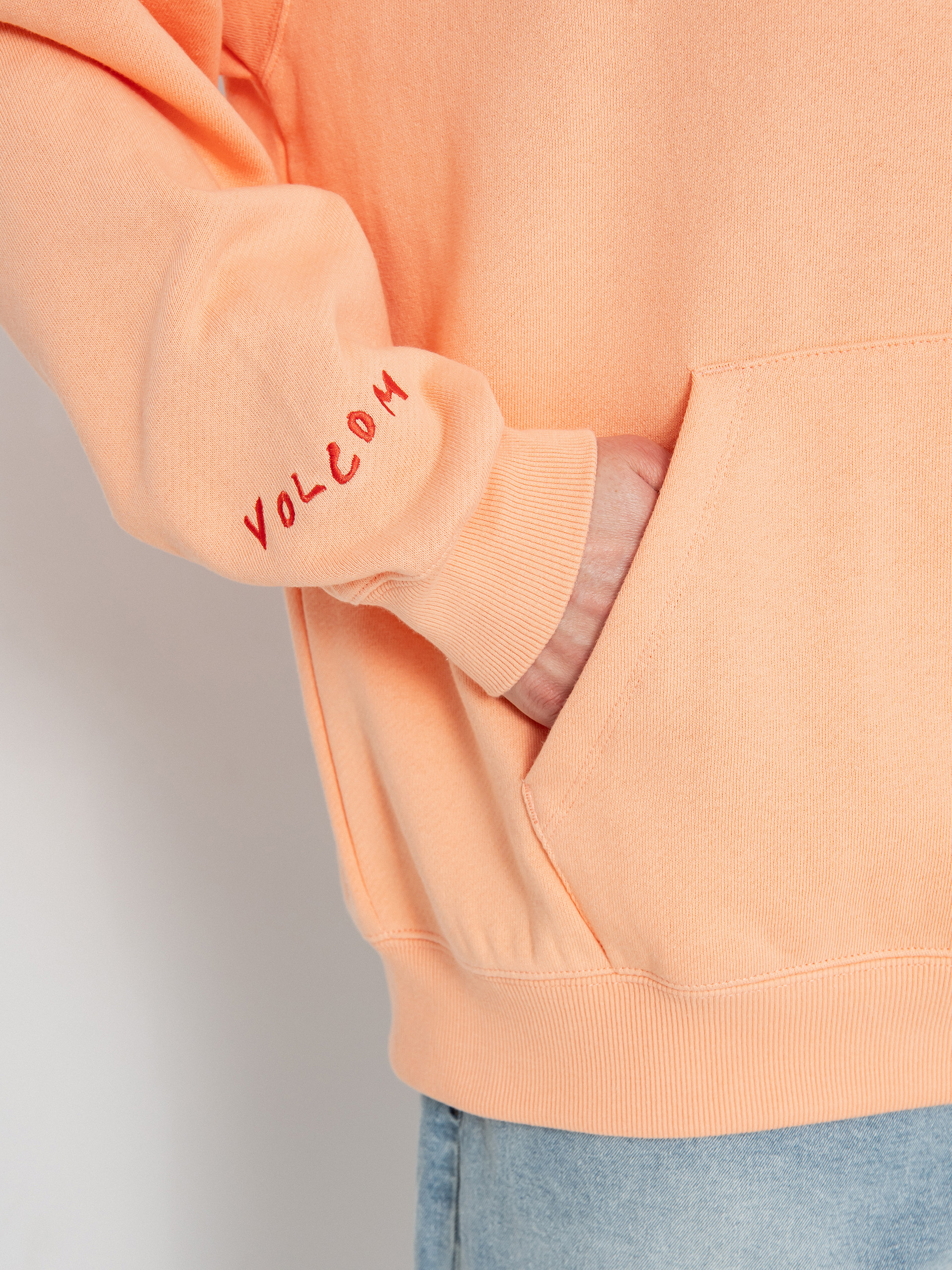 Mikina s kapucňou Volcom Fa Arthur Longo 2 HD (salmon)