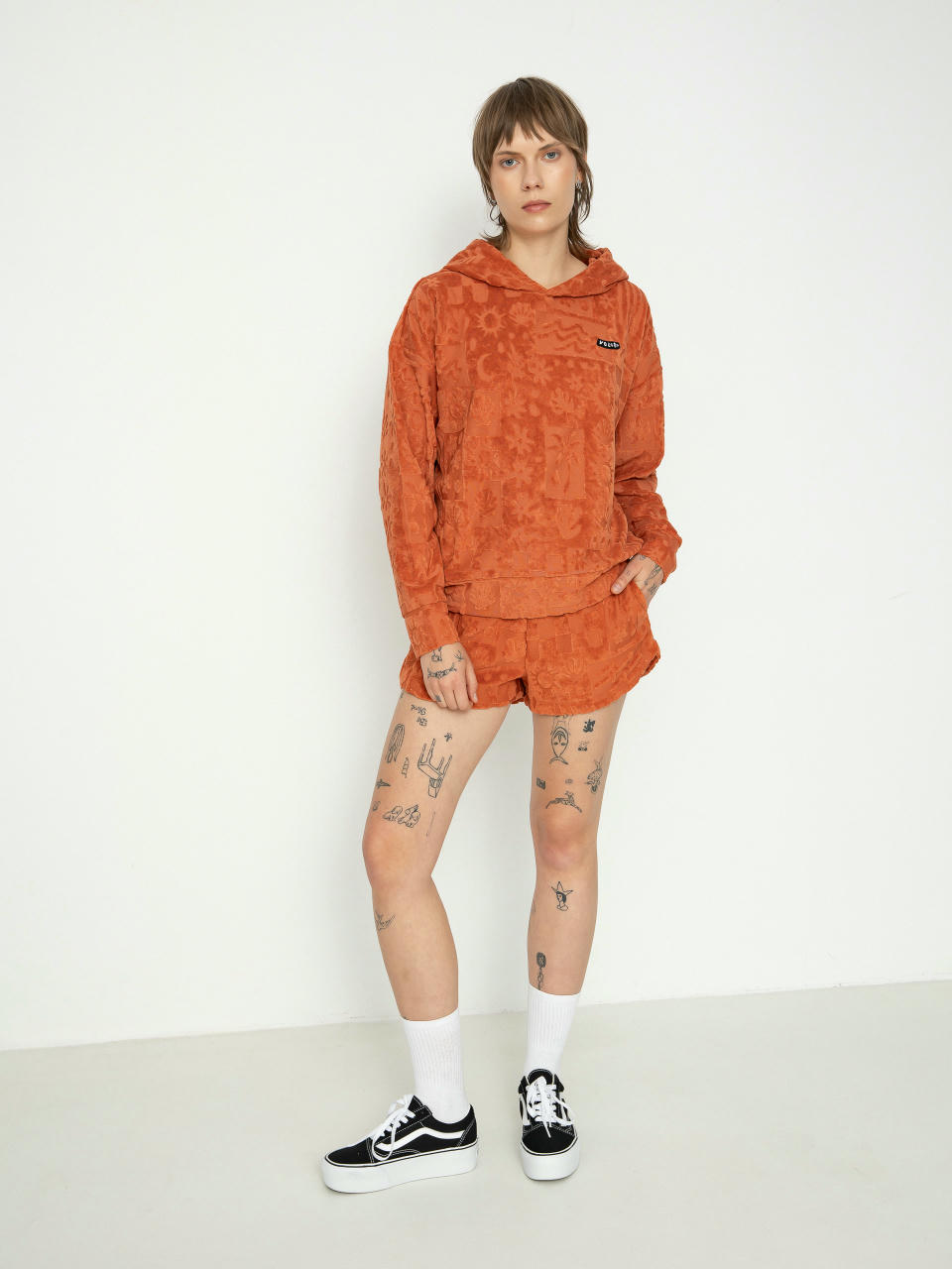 Mikina s kapucňou Volcom Sunny Wild Terry Cloth HD Wmn (rosewood)