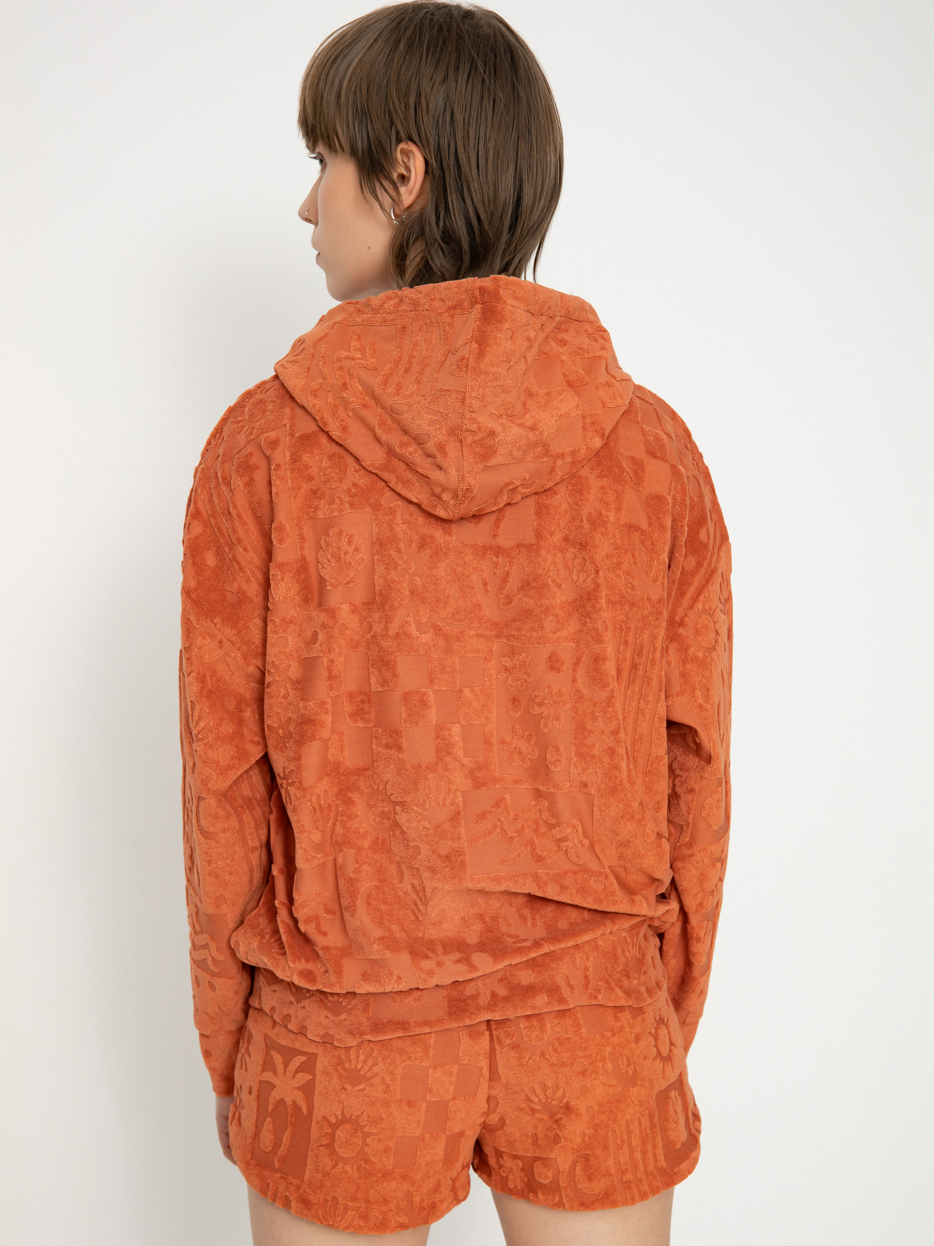 Mikina s kapucňou Volcom Sunny Wild Terry Cloth HD Wmn (rosewood)